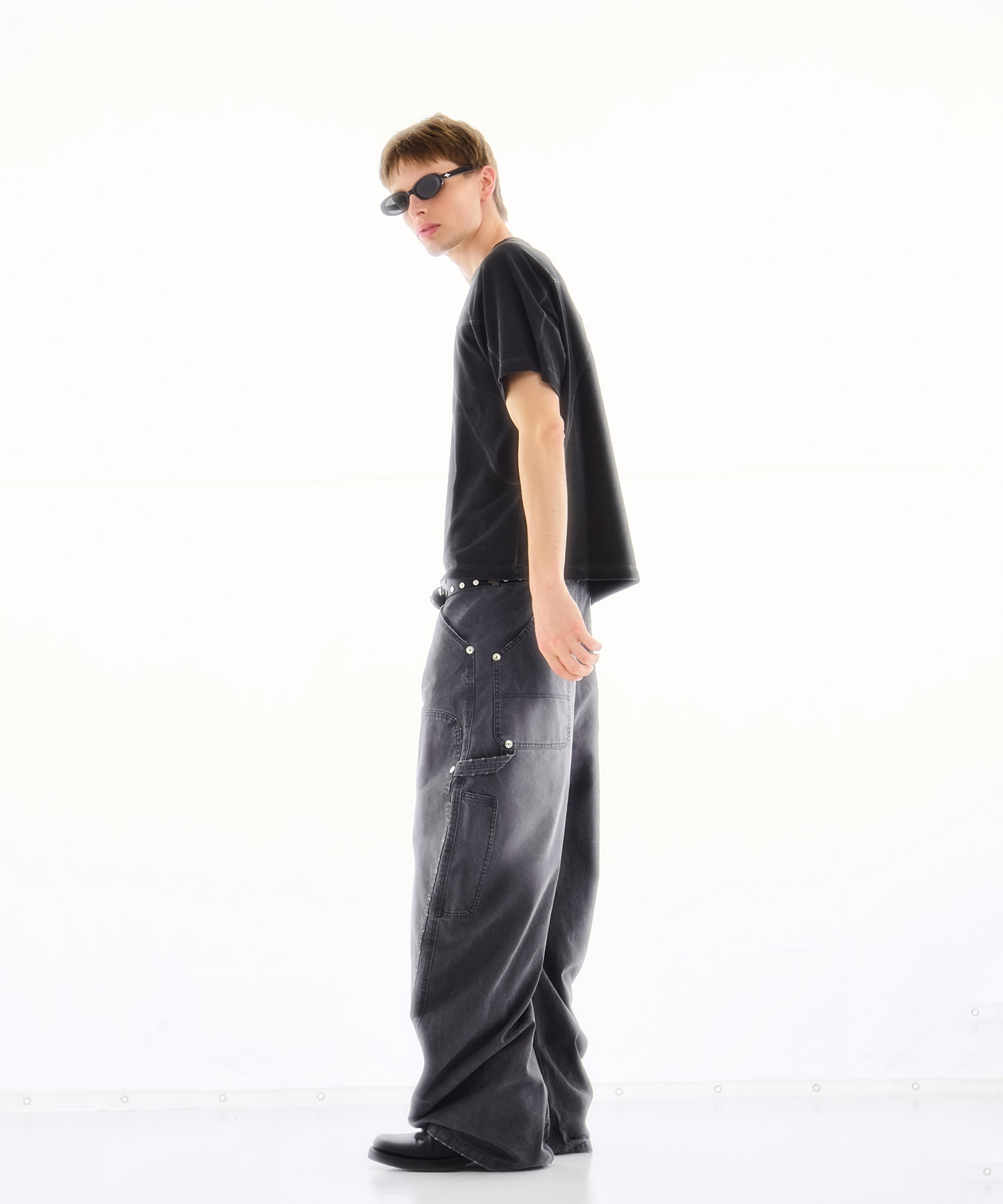 DUCK DOUBLE KNEE CURVED LEG PANTS CONZ