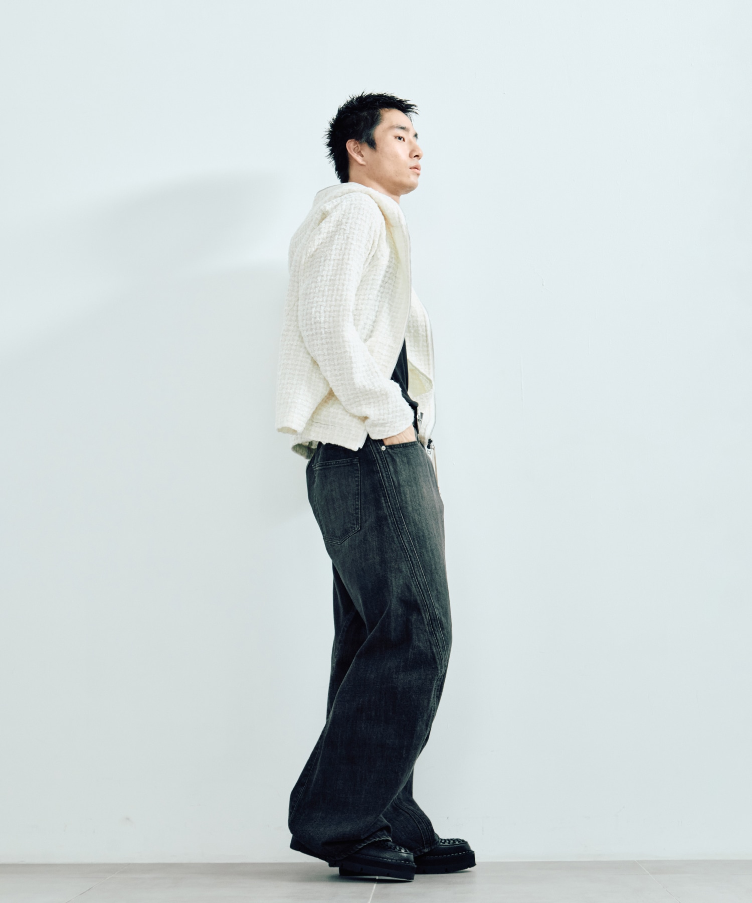 別注 3D TWISTED  WIDELEG JEANS NVRFRGT