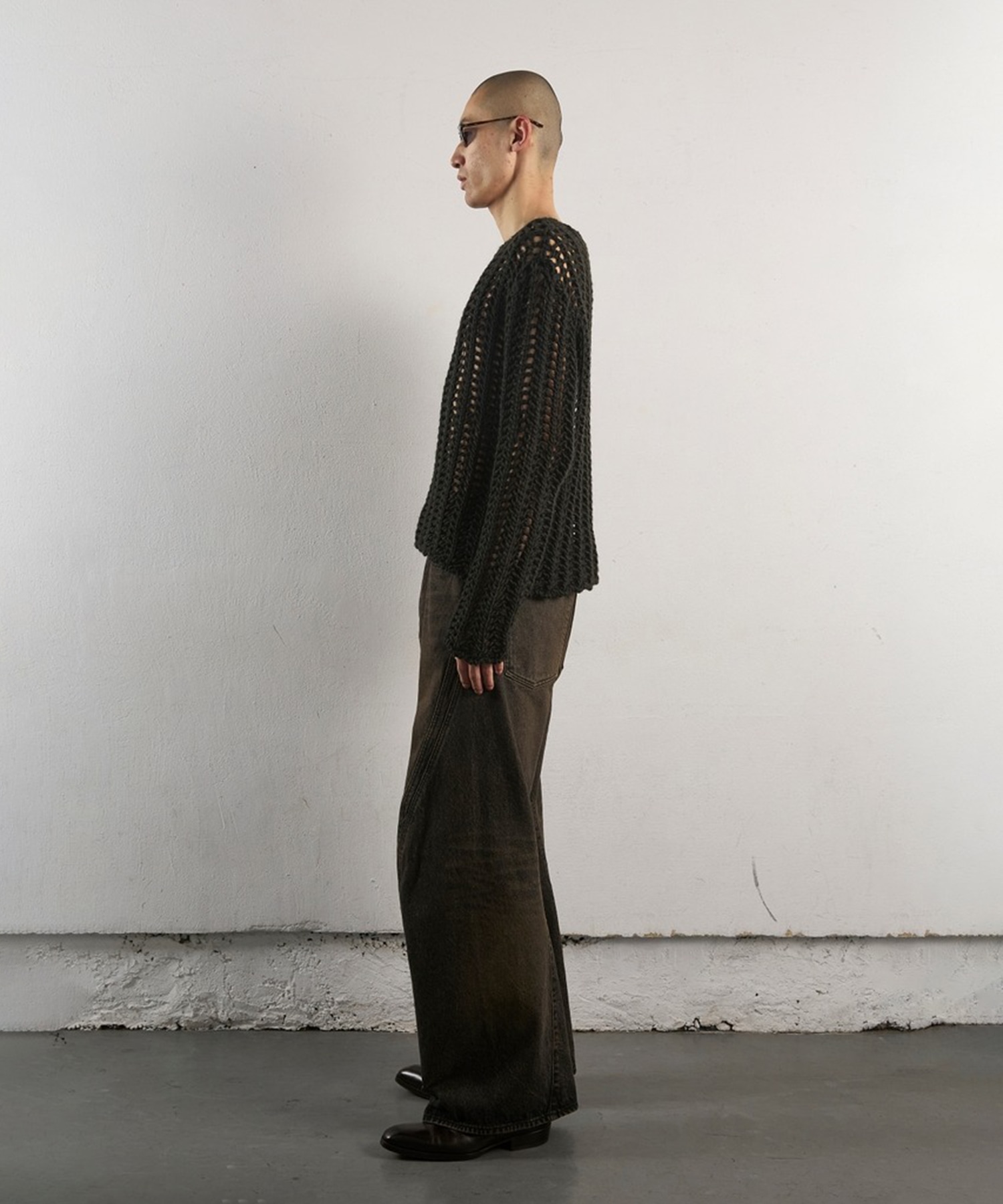3D TWISTED WIDE LEG JEANS NVRFRGT