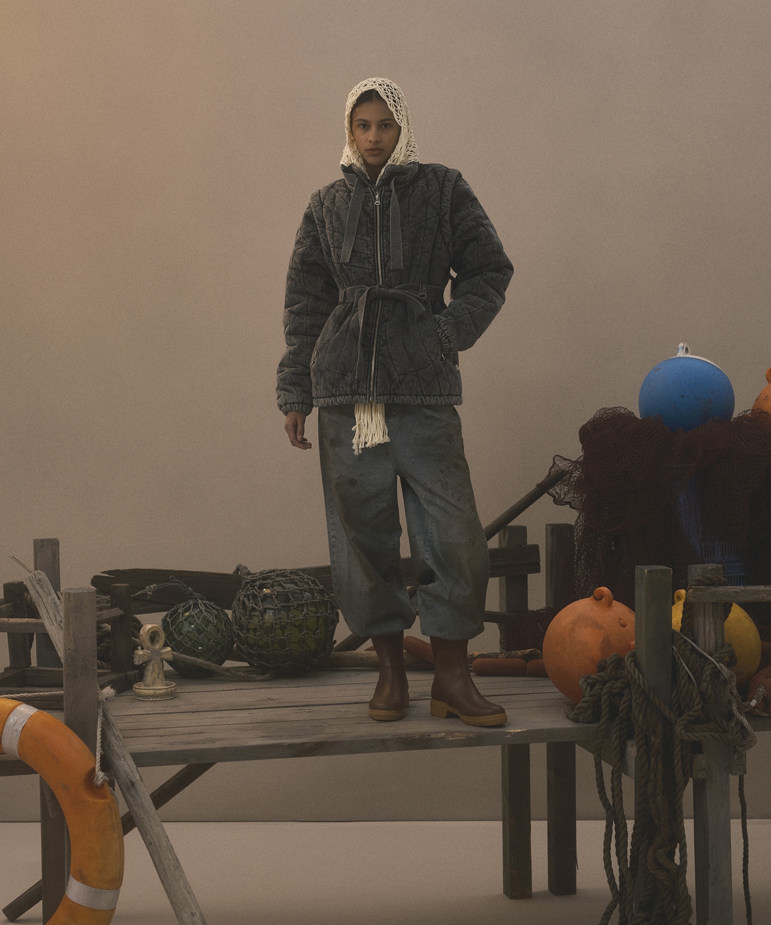 NEWCOMMUNE DIRT BAGGY DENIM FAF