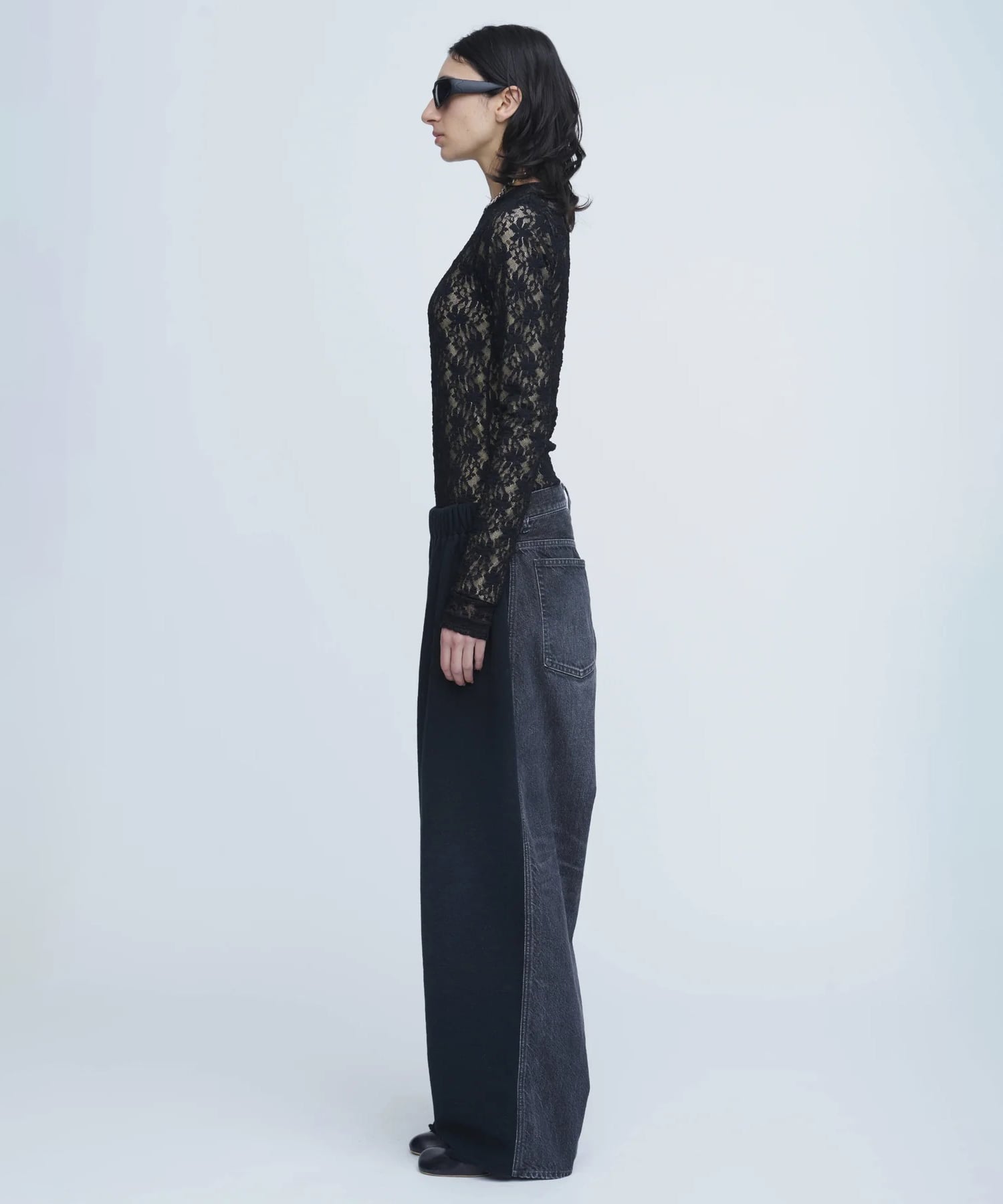 Hybride Sweat Denim Pants INSCRIRE