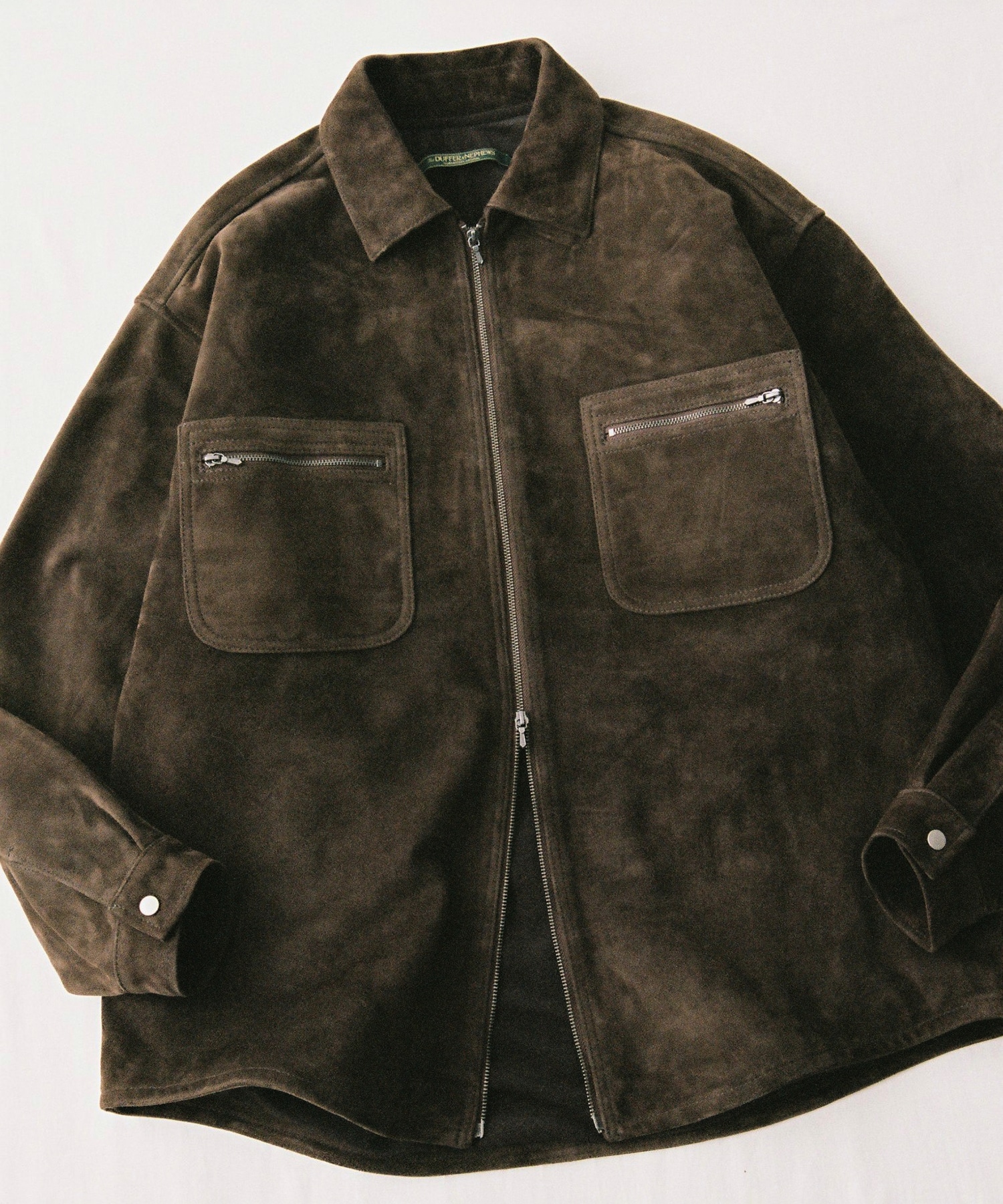 LEATHER SHIRT JACKET SUEDE The DUFFER N NEPHEWS