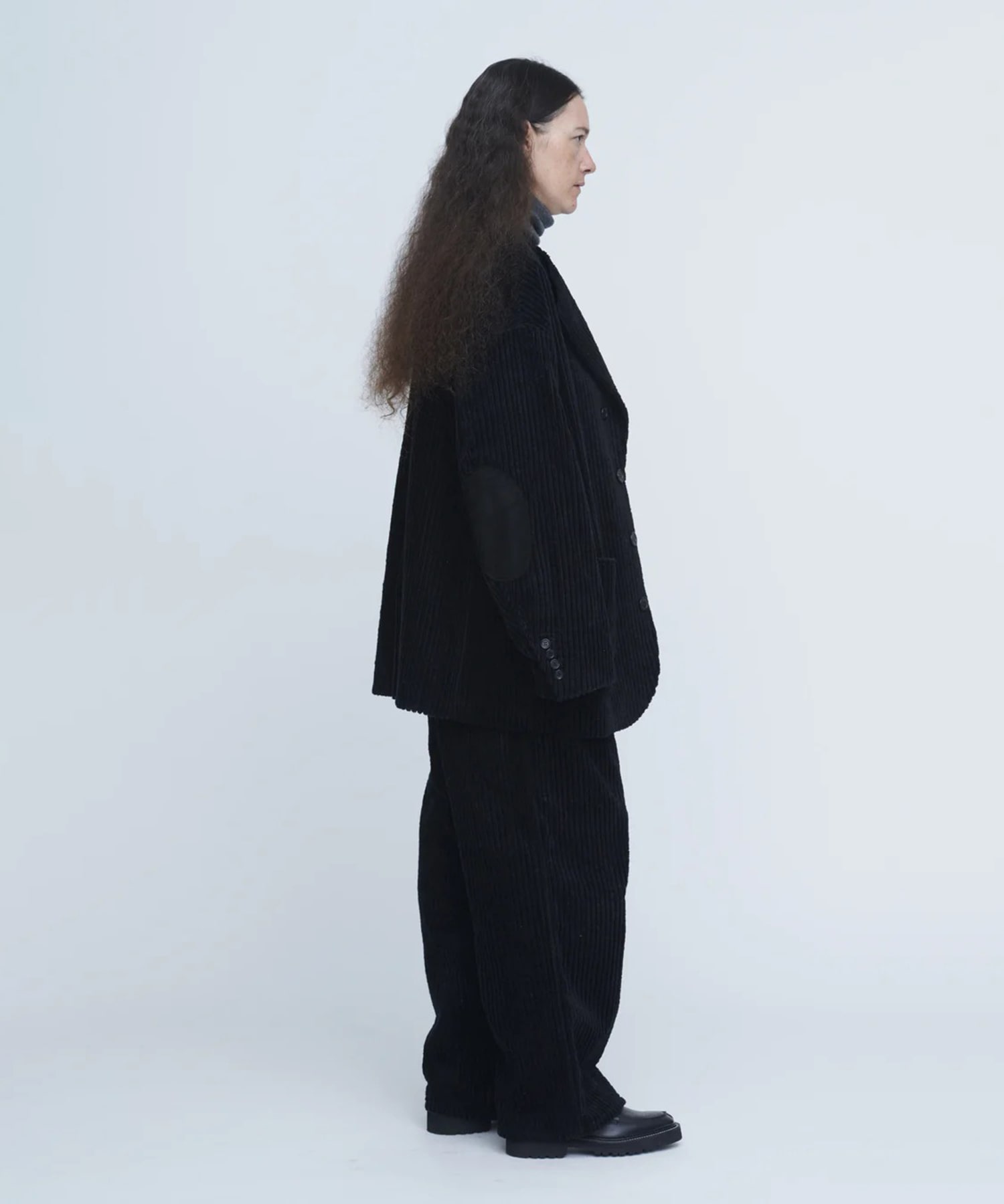 Corduroy Collarless Jacket INSCRIRE