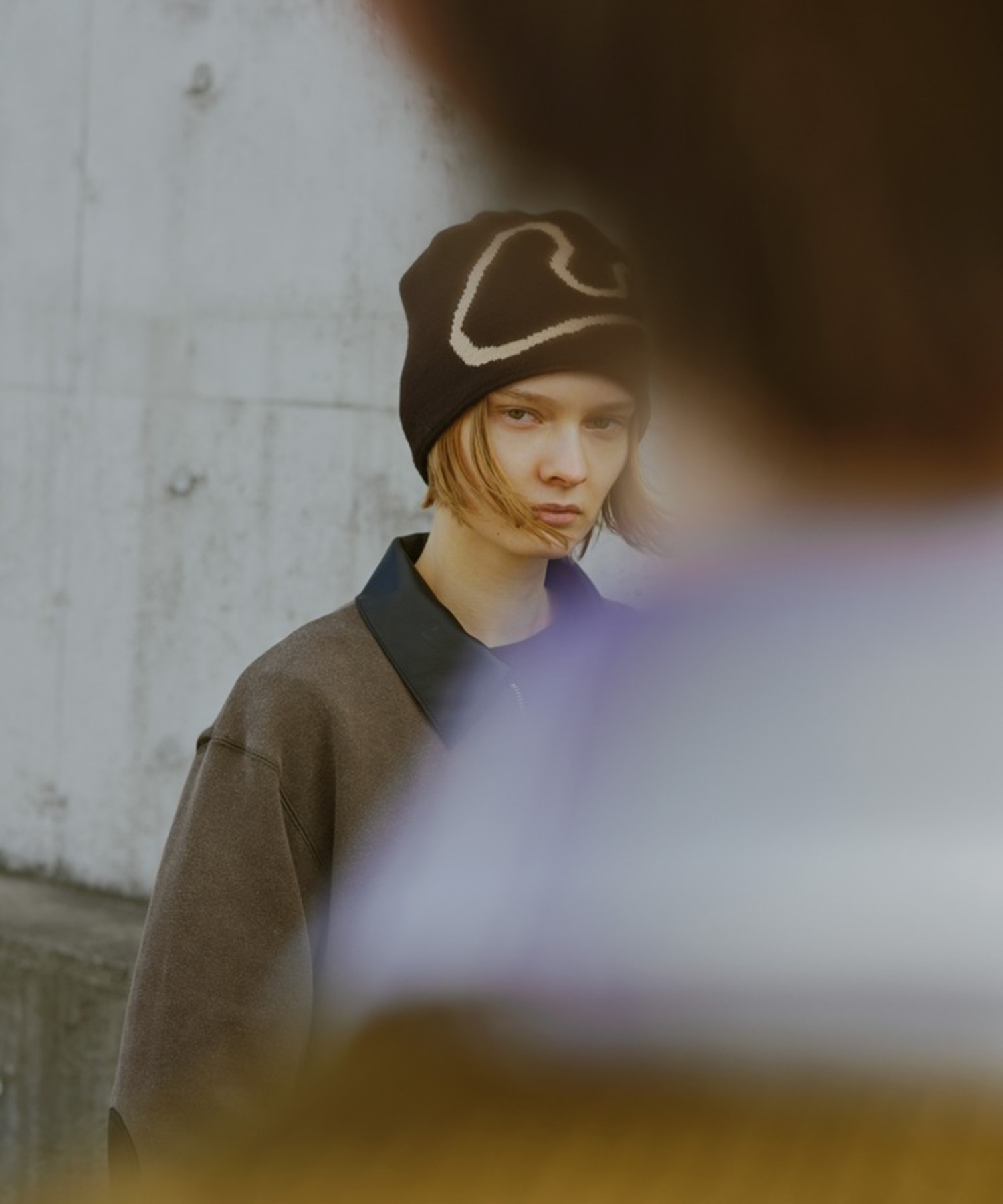 J LOGO KNIT CAP JieDa