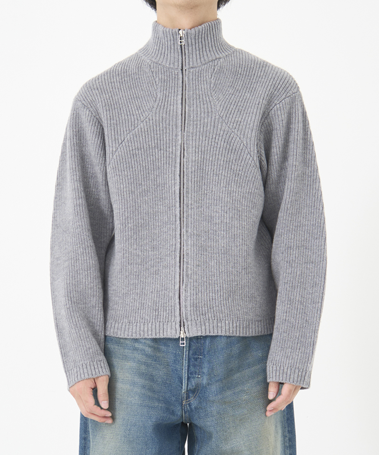 STAND FULL ZIP KNIT CONZ