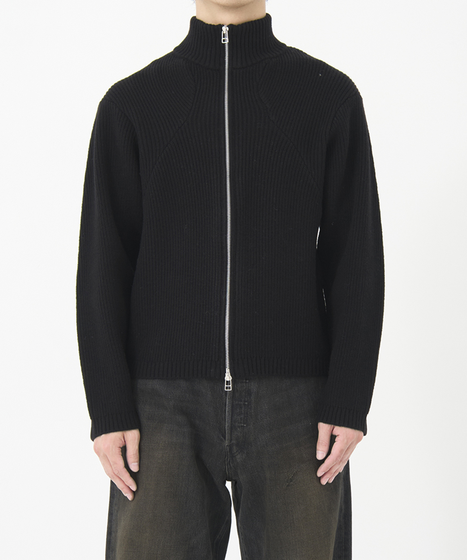 STAND FULL ZIP KNIT CONZ