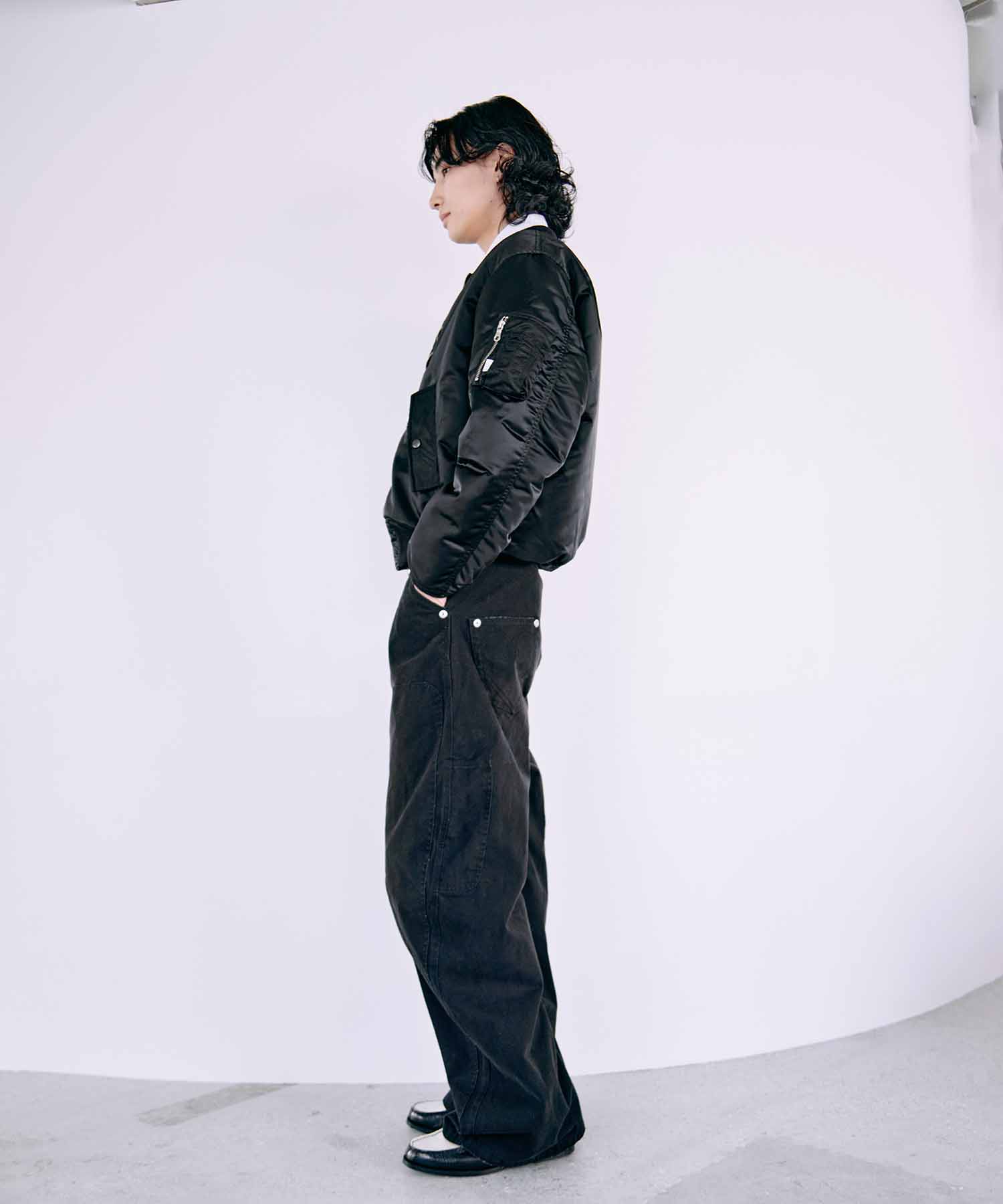 BASICKS×DUCK DOUBLE KNEE CURVED LEG PANTS CONZ
