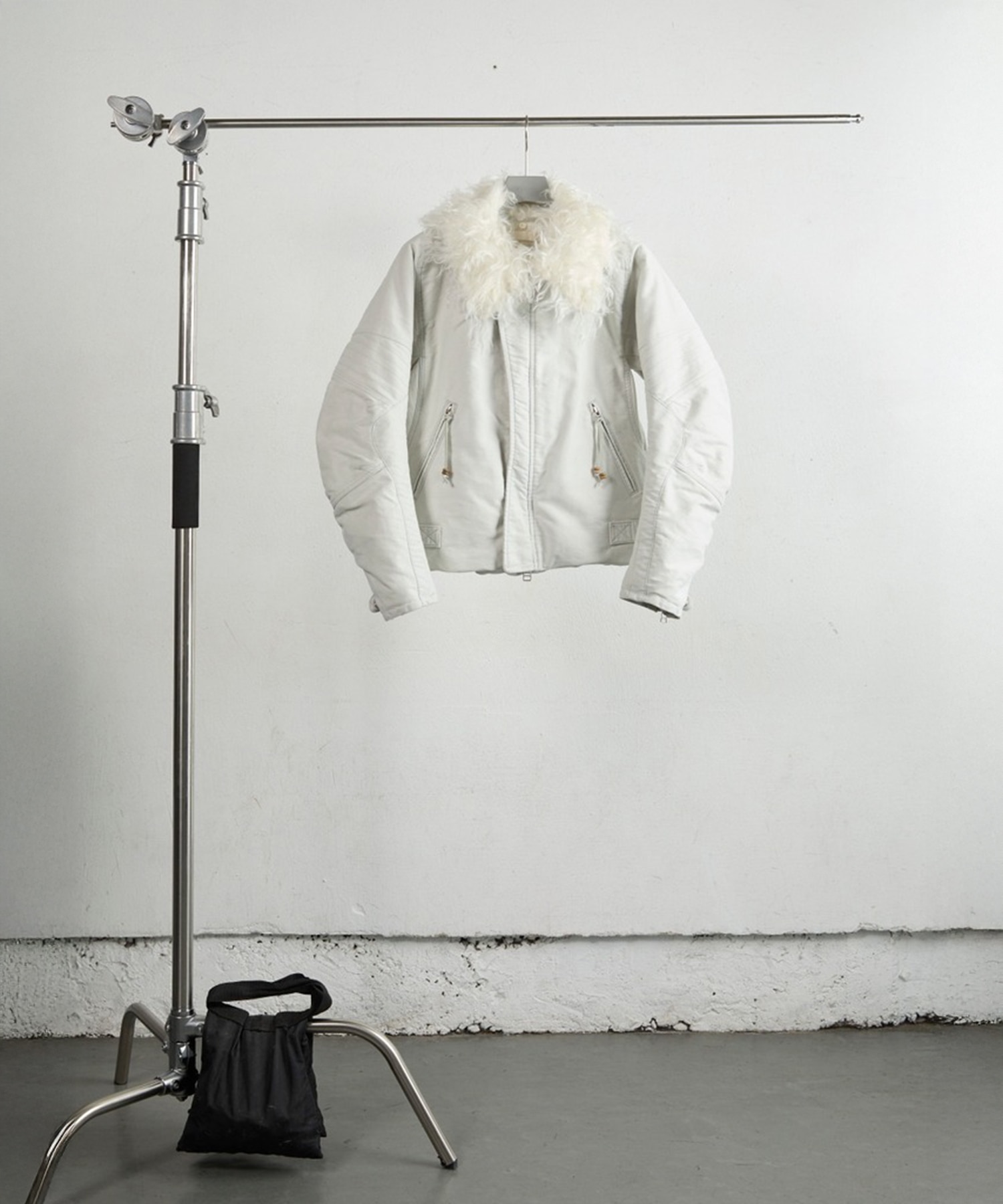 PADDED SHEARING COLLAR BIKER JACKET NVRFRGT