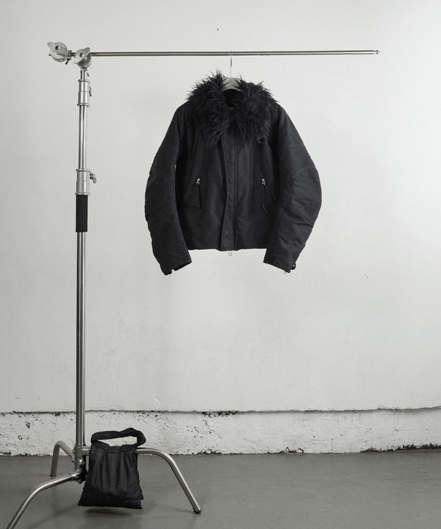 PADDED SHEARING COLLAR BIKER JACKET NVRFRGT