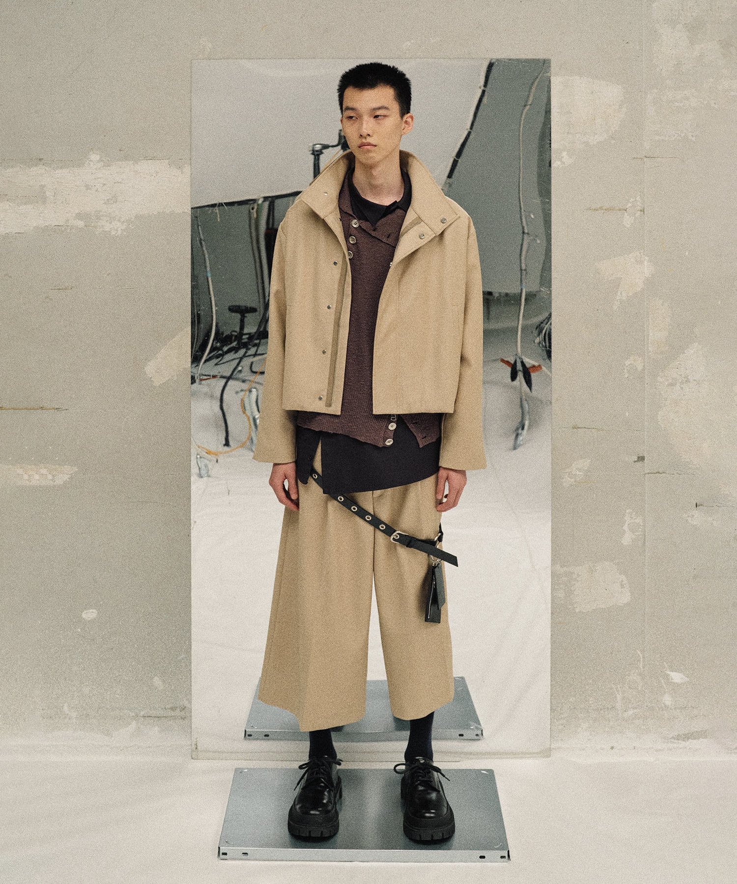 STAND COLLAR JACKET GOAT ESSENCE