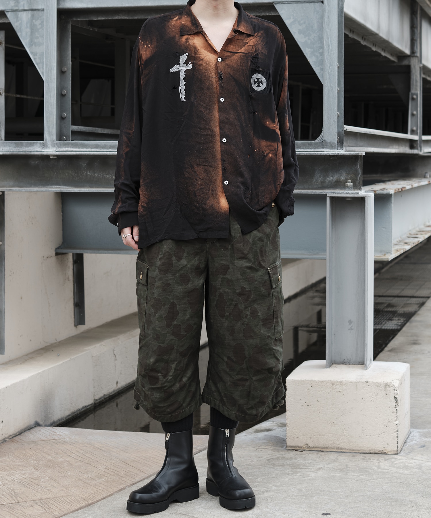 Dyed Civil Embroidery Shirt LES SIX