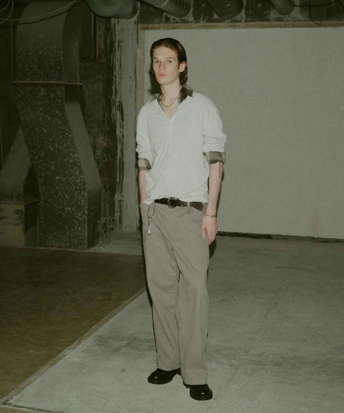 VINTAGE LIGHT RIB HENRY NECK L/S JieDa