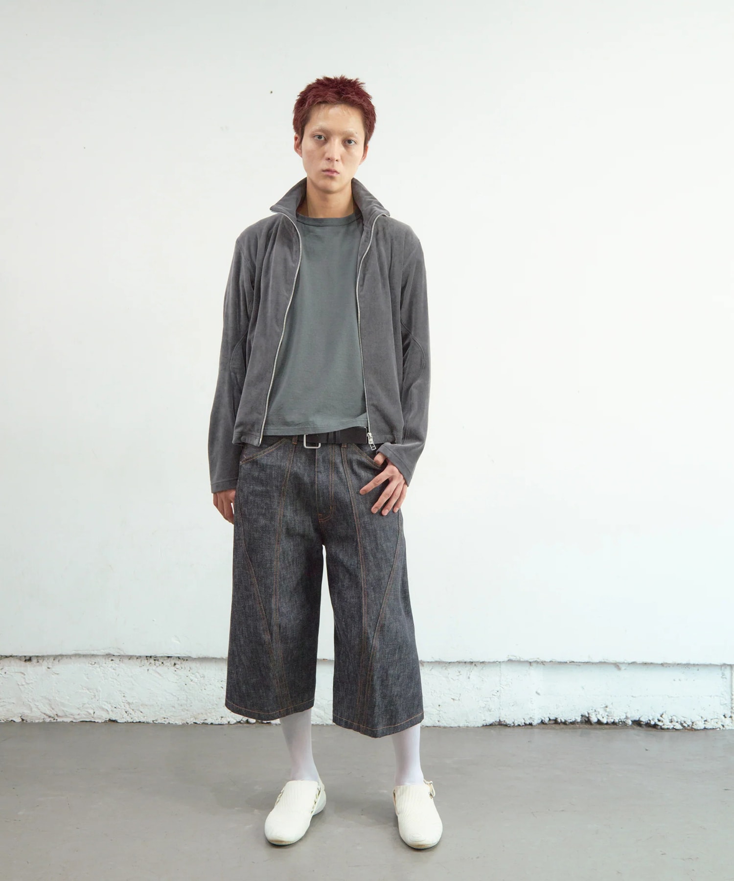 VELOUR ZIP UP TRACK TOP NVRFRGT