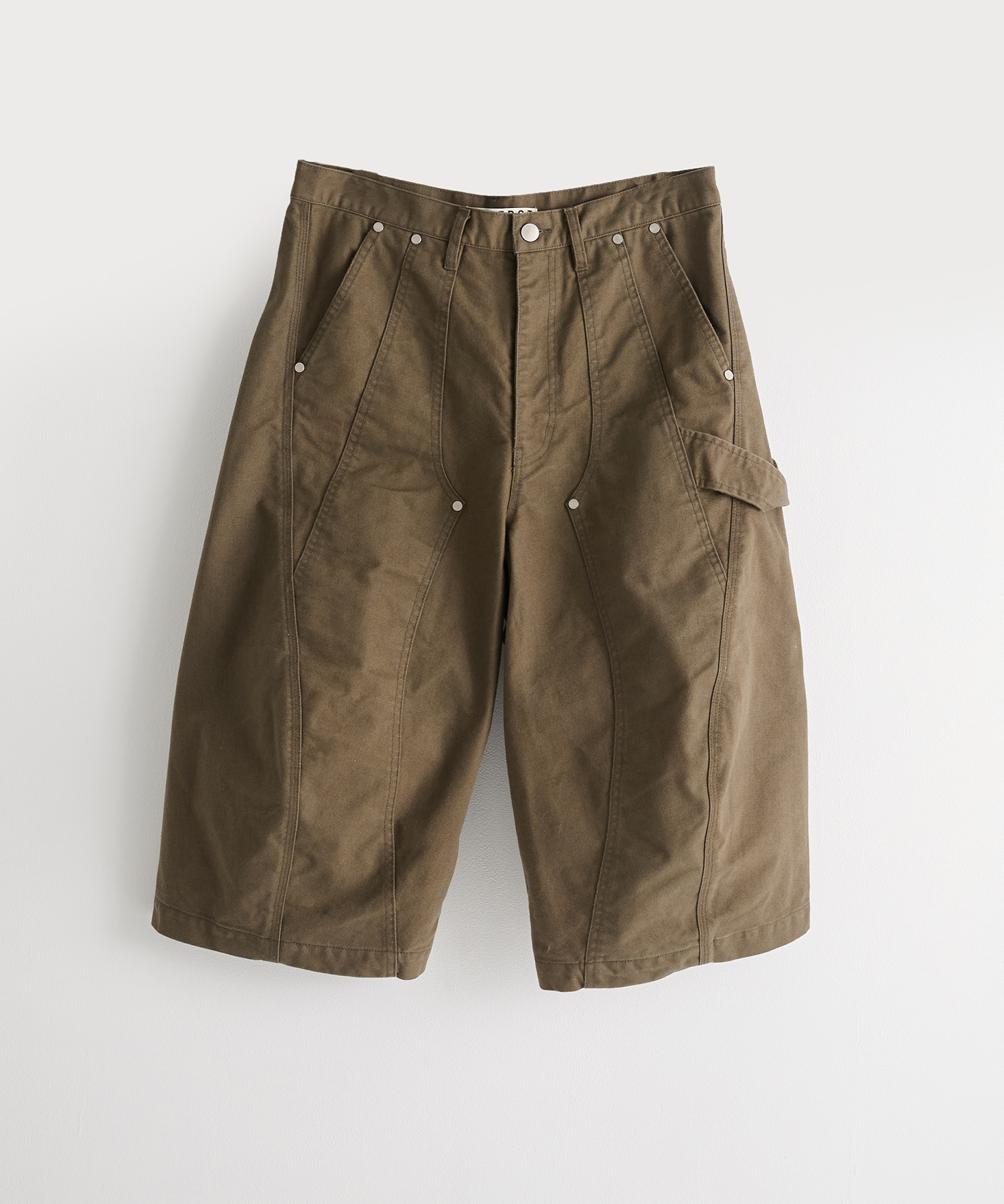 CURVED LEG DOUBLE KNEE WORK SHORT PANTS NVRFRGT