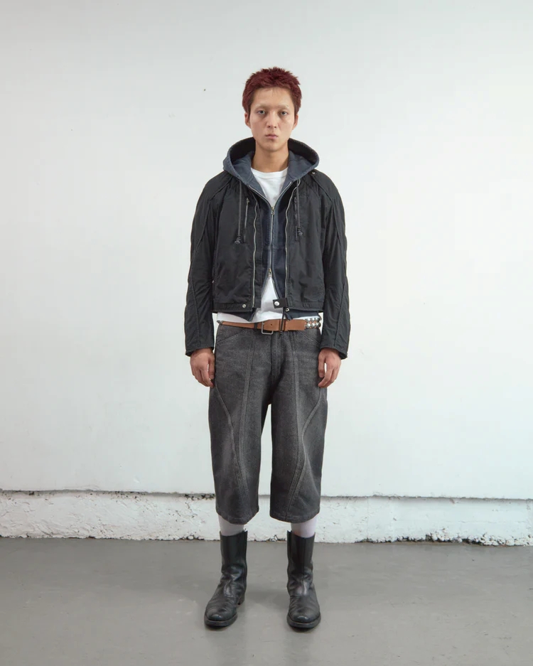 PANELLED MOTOR CYCLE JACKET NVRFRGT