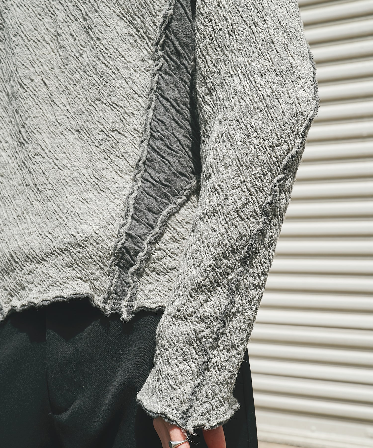 復刻別注 PANELED LONG SLEEVE T SHIRT NVRFRGT