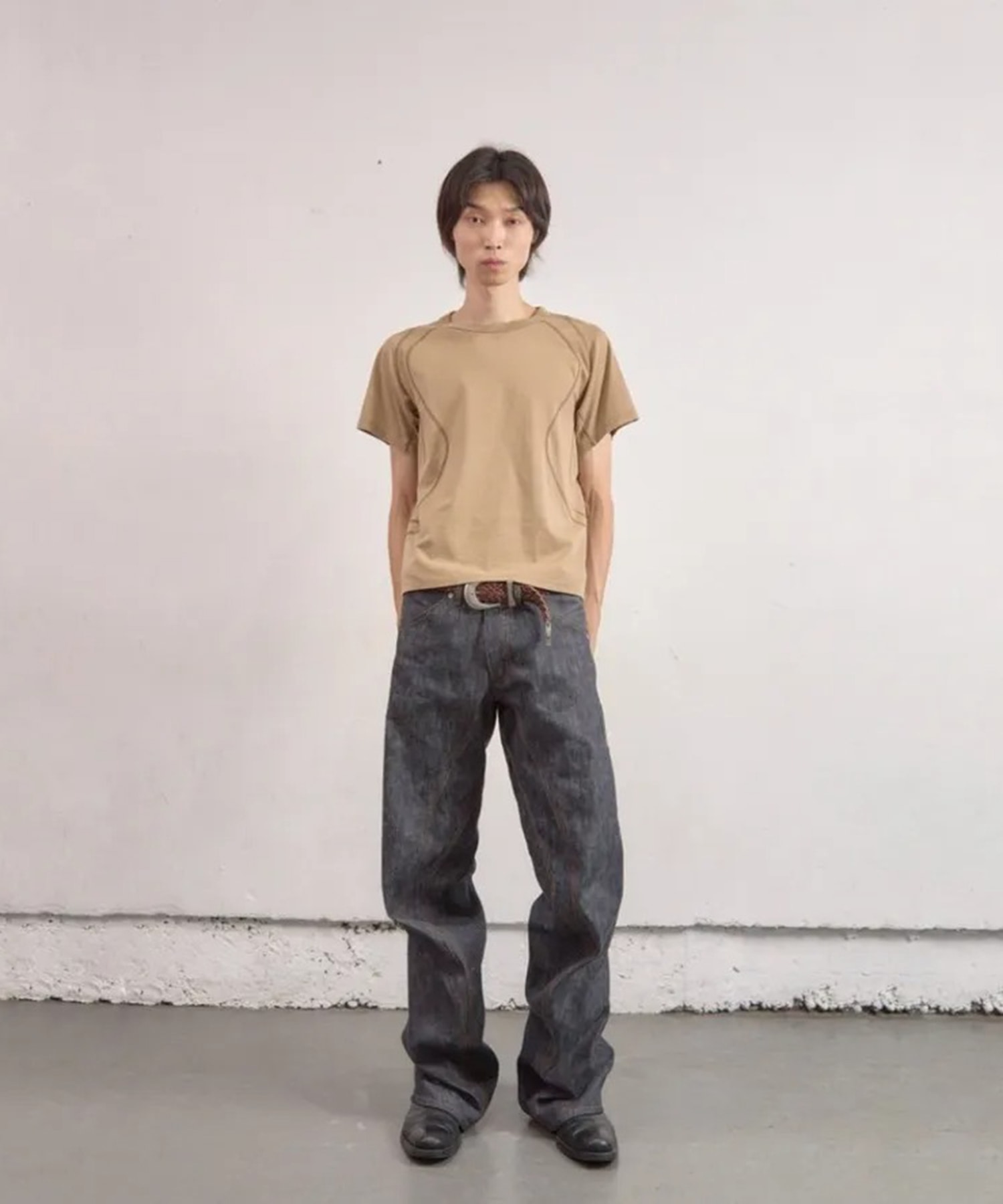 PANELLED HALF SLEEVE T-SHIRT NVRFRGT