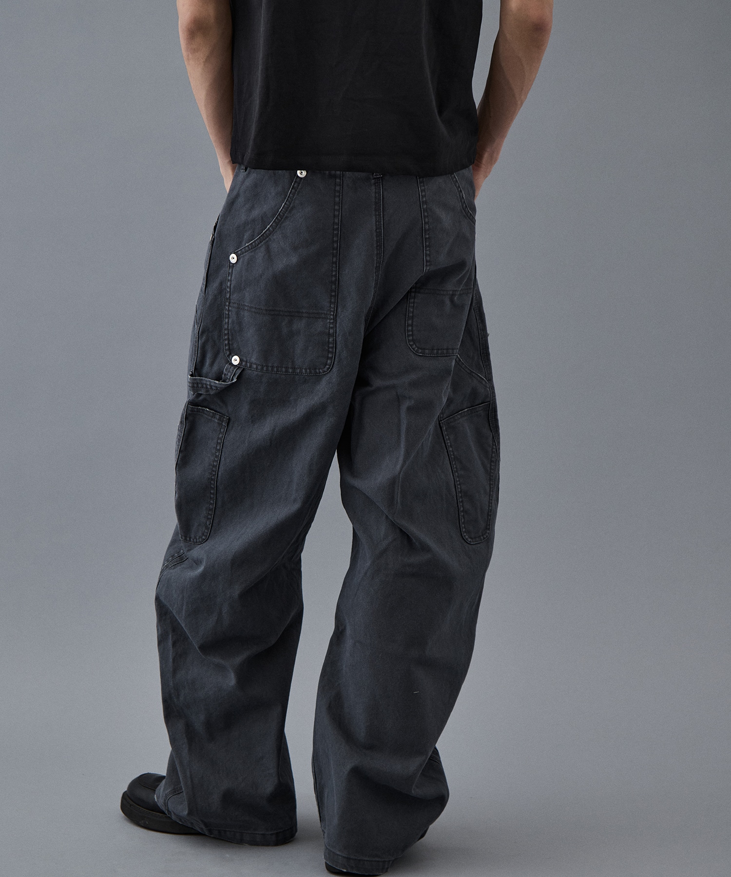 duck double knee curved leg pants CONZ