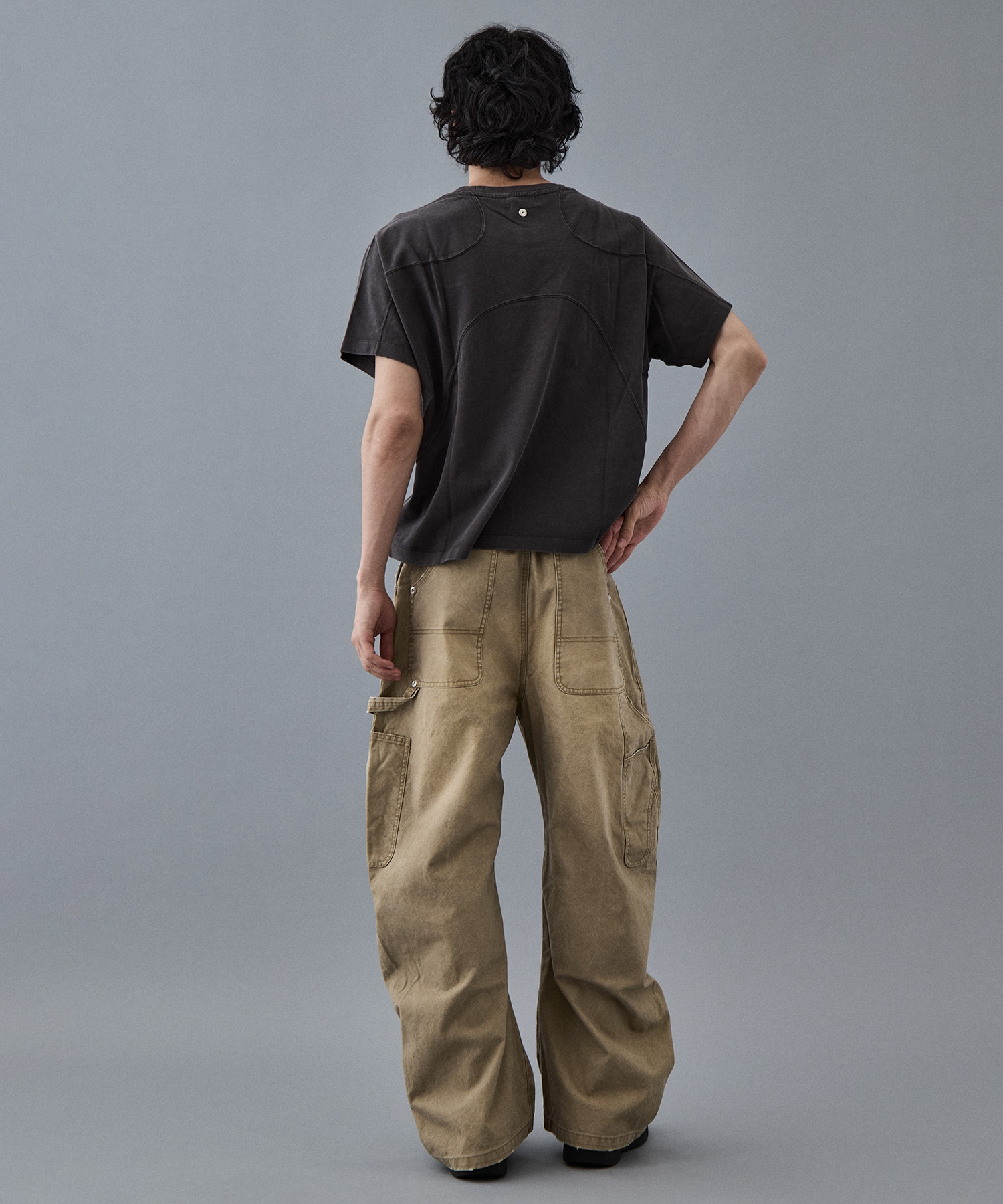 duck double knee curved leg pants CONZ