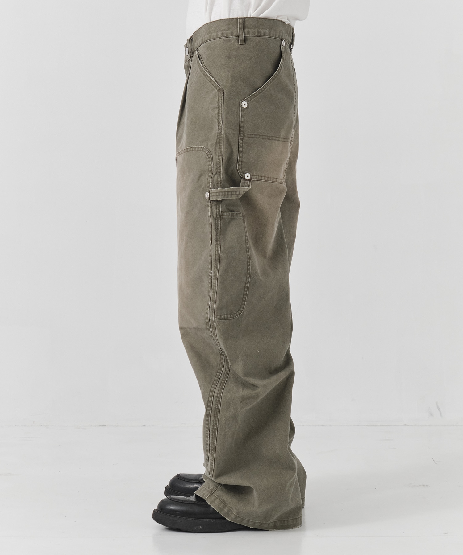 duck double knee curved leg pants CONZ