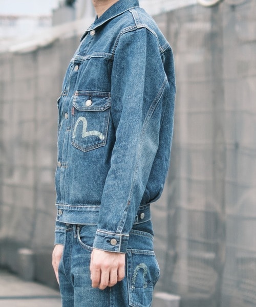 EVISU MIJ TIGER PRESHRUNK DENIM JACKET EVISU