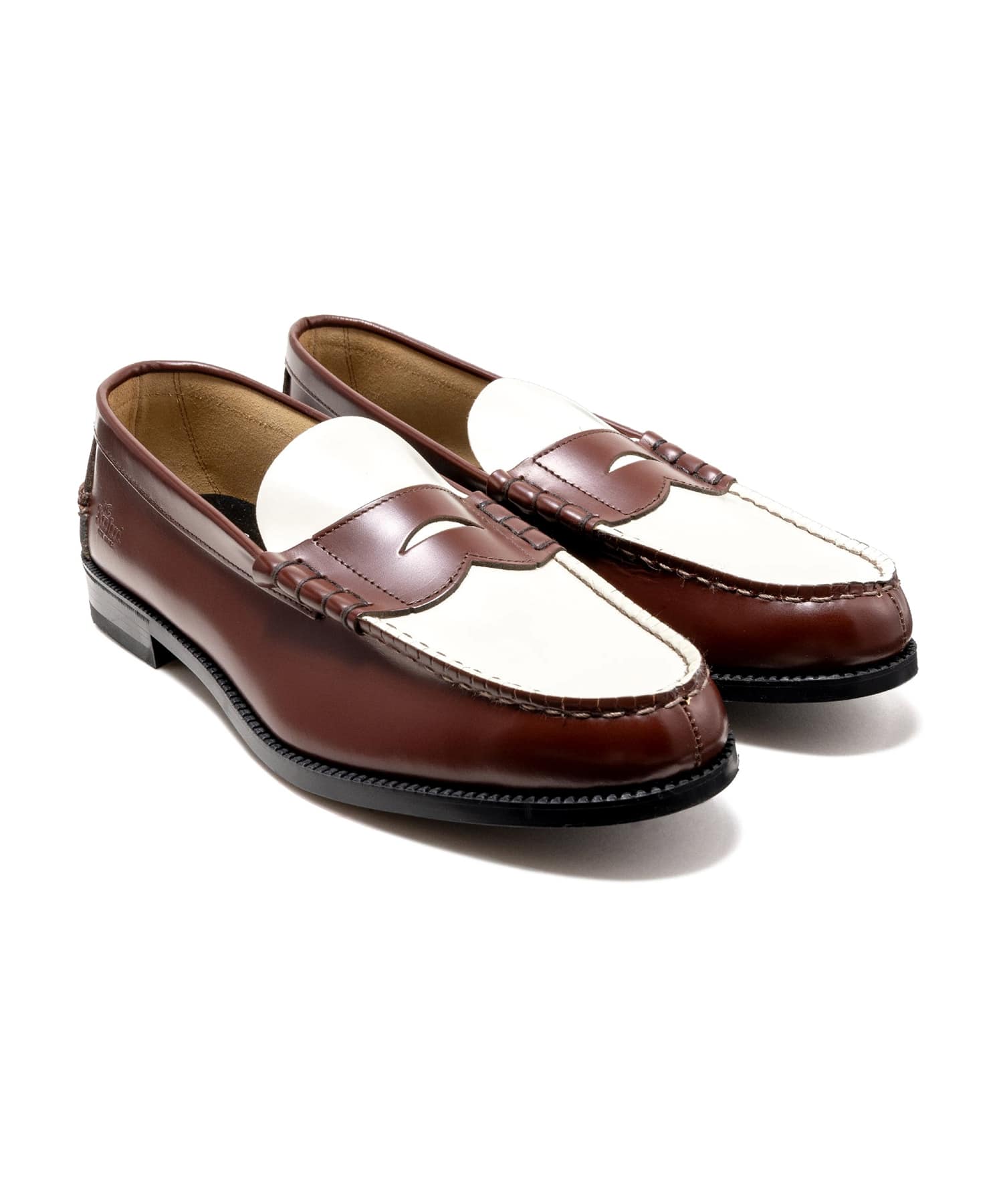 COMBI LOAFERS  DARK BROWN WHITE The Kenford FINESHOES