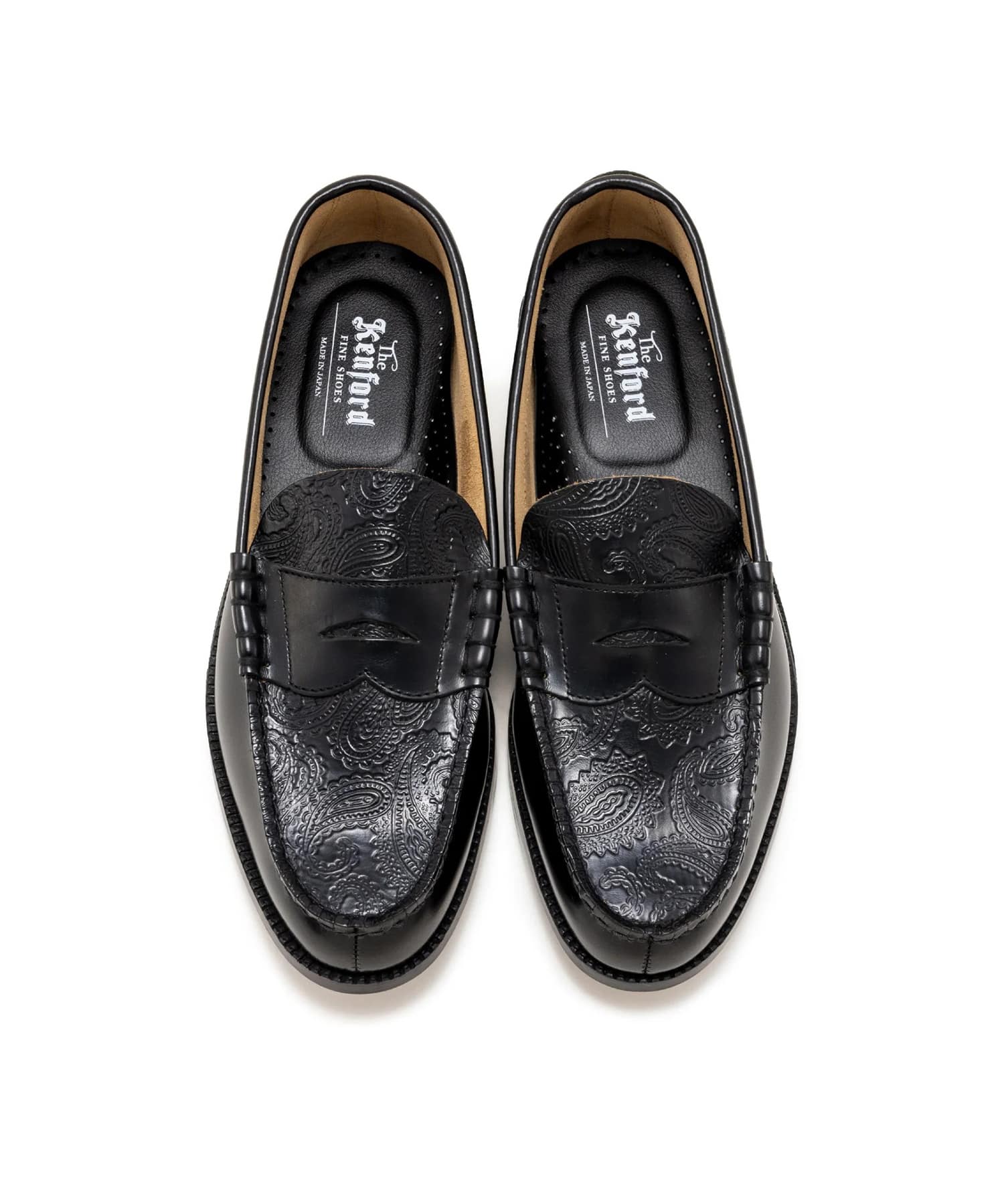EMBOSSED LOAFERS BLACK BLACK PAISLEY The Kenford FINESHOES