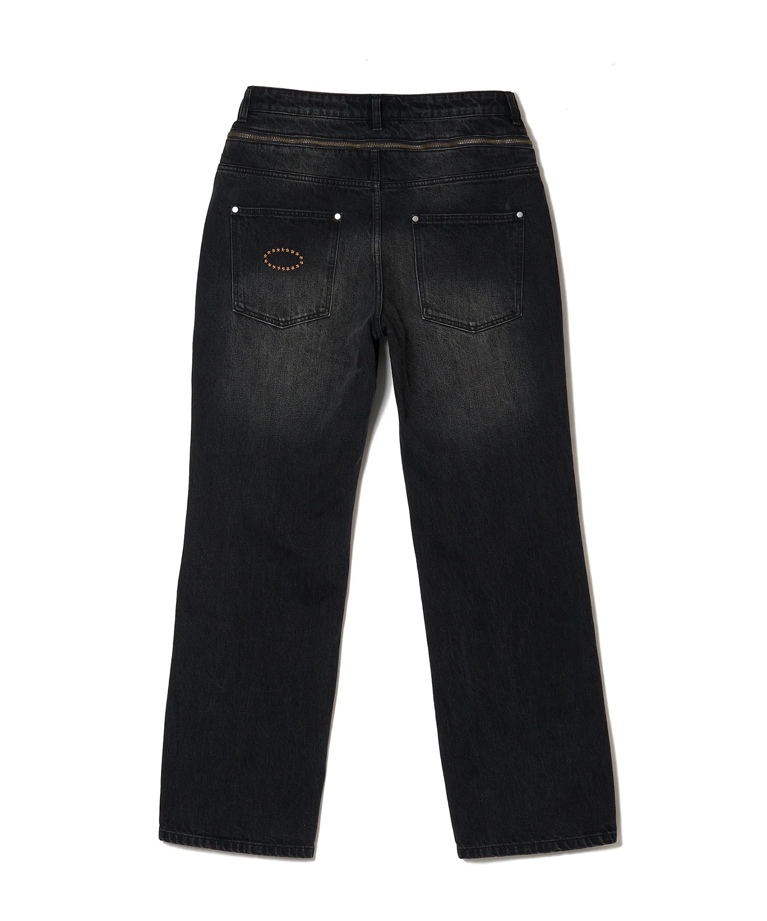 STUDDED BACK ZIP JEANS AFB