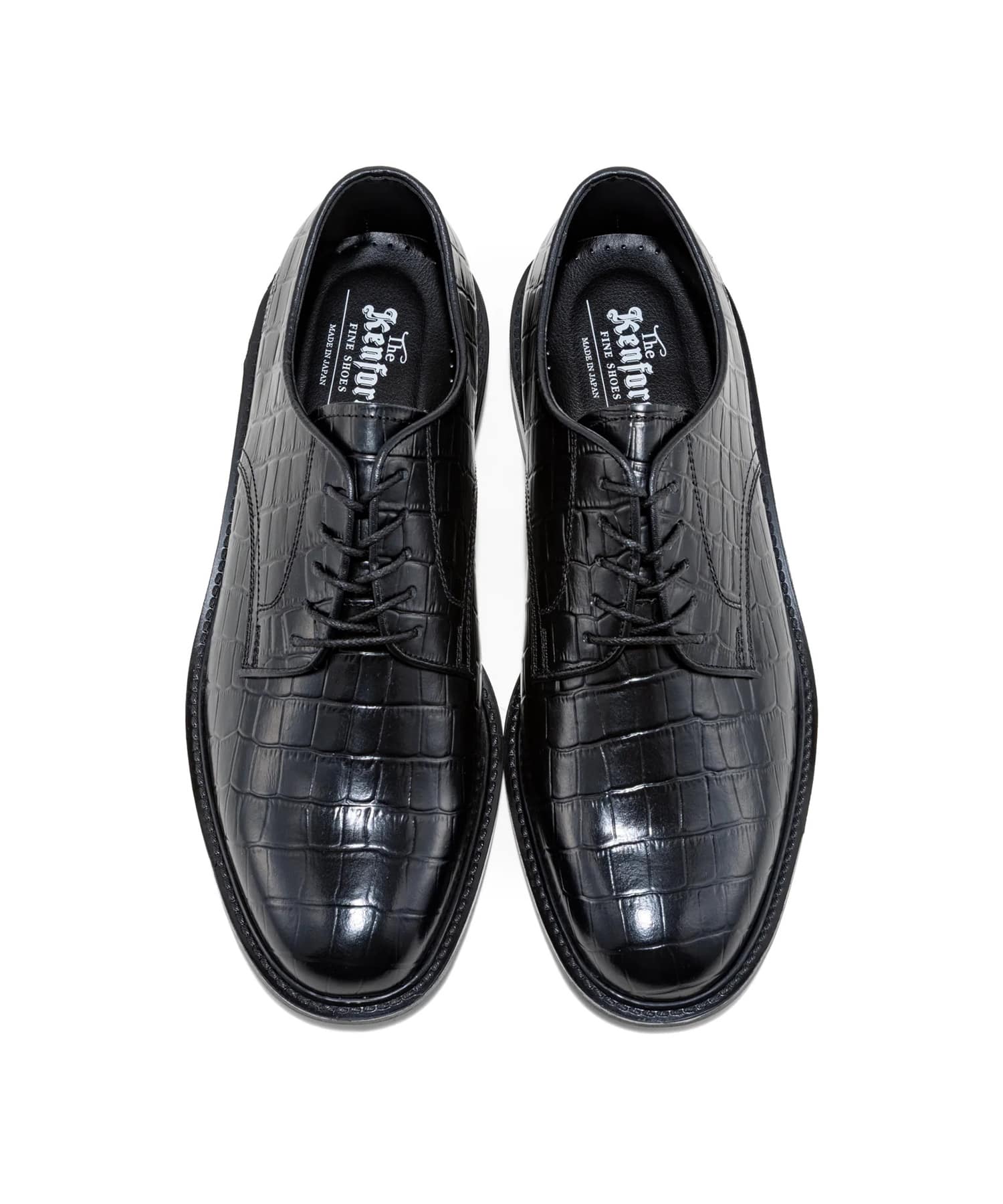 CLASSIC PLAIN TOE　　BLACK CROCODILE The Kenford FINESHOES