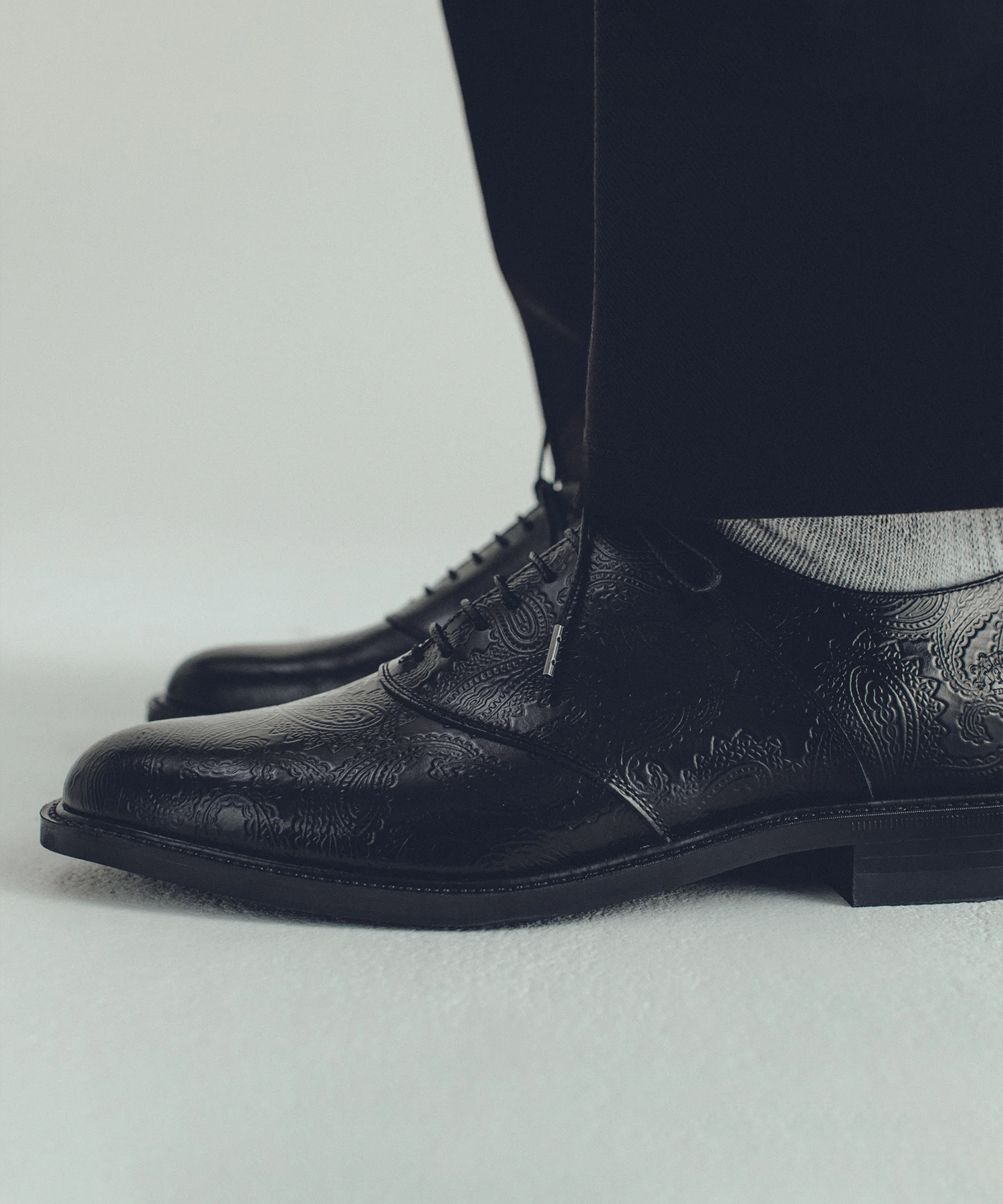 CLASSIC SADDLE　BLACK PAISLEY The Kenford FINESHOES