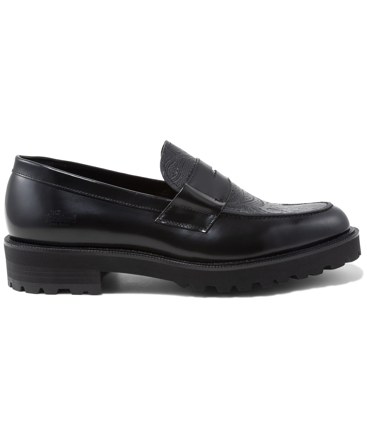 NEW CLASSIC COIN LOAFERS　BLACK BLACK PAISLEY The Kenford FINESHOES