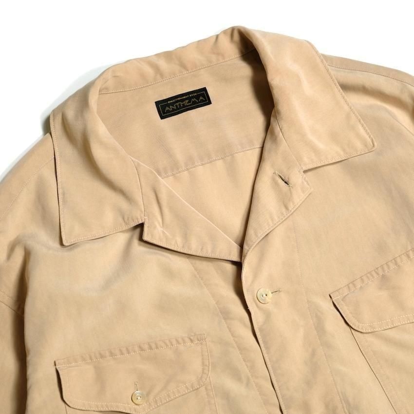 POWDERY FADE POPLIN OPEN COLLAR SHIRTS ANTHEM A