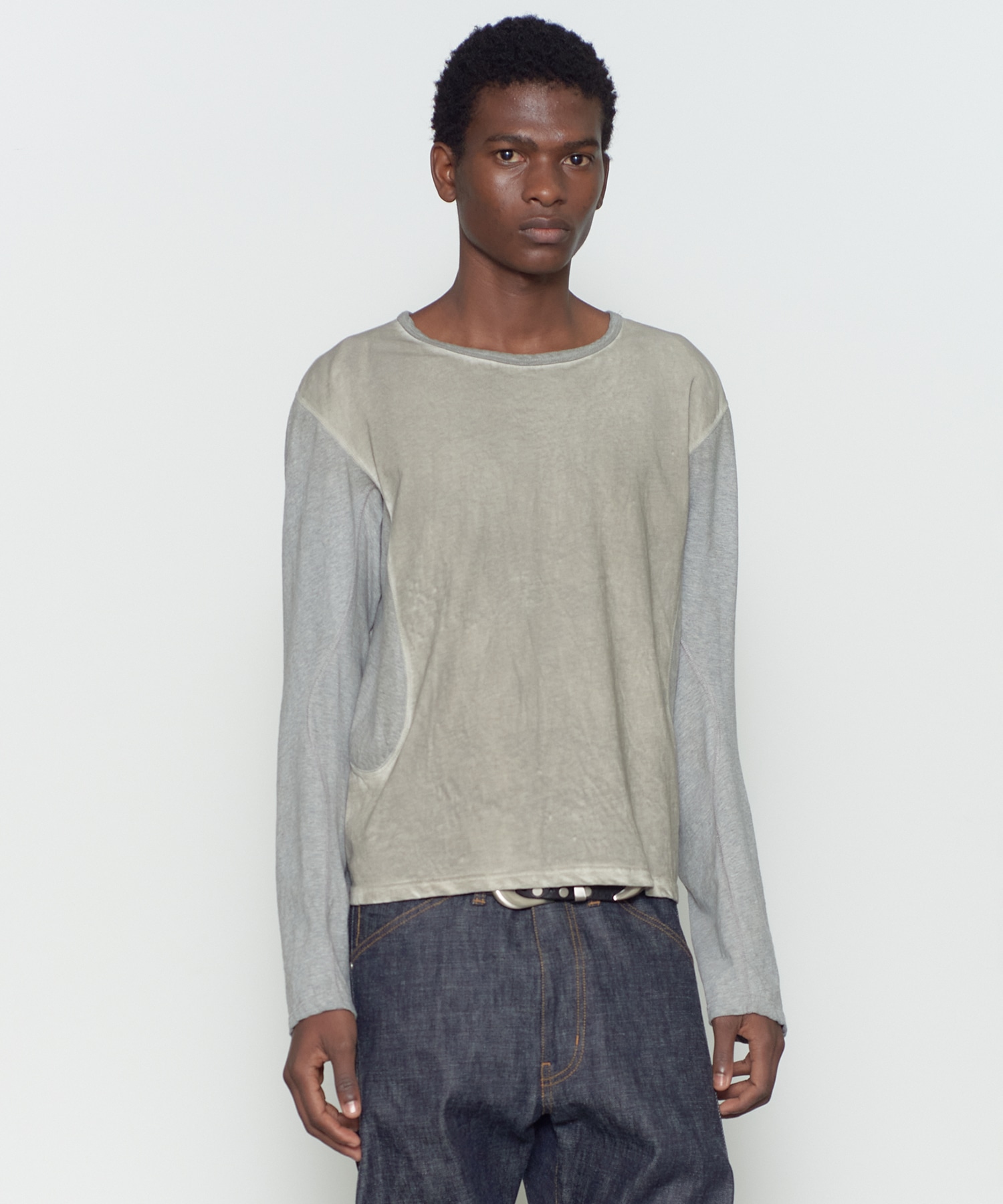 DIRTY DYED LONG SLEEVE BASEBALL T-SHIRT NVRFRGT