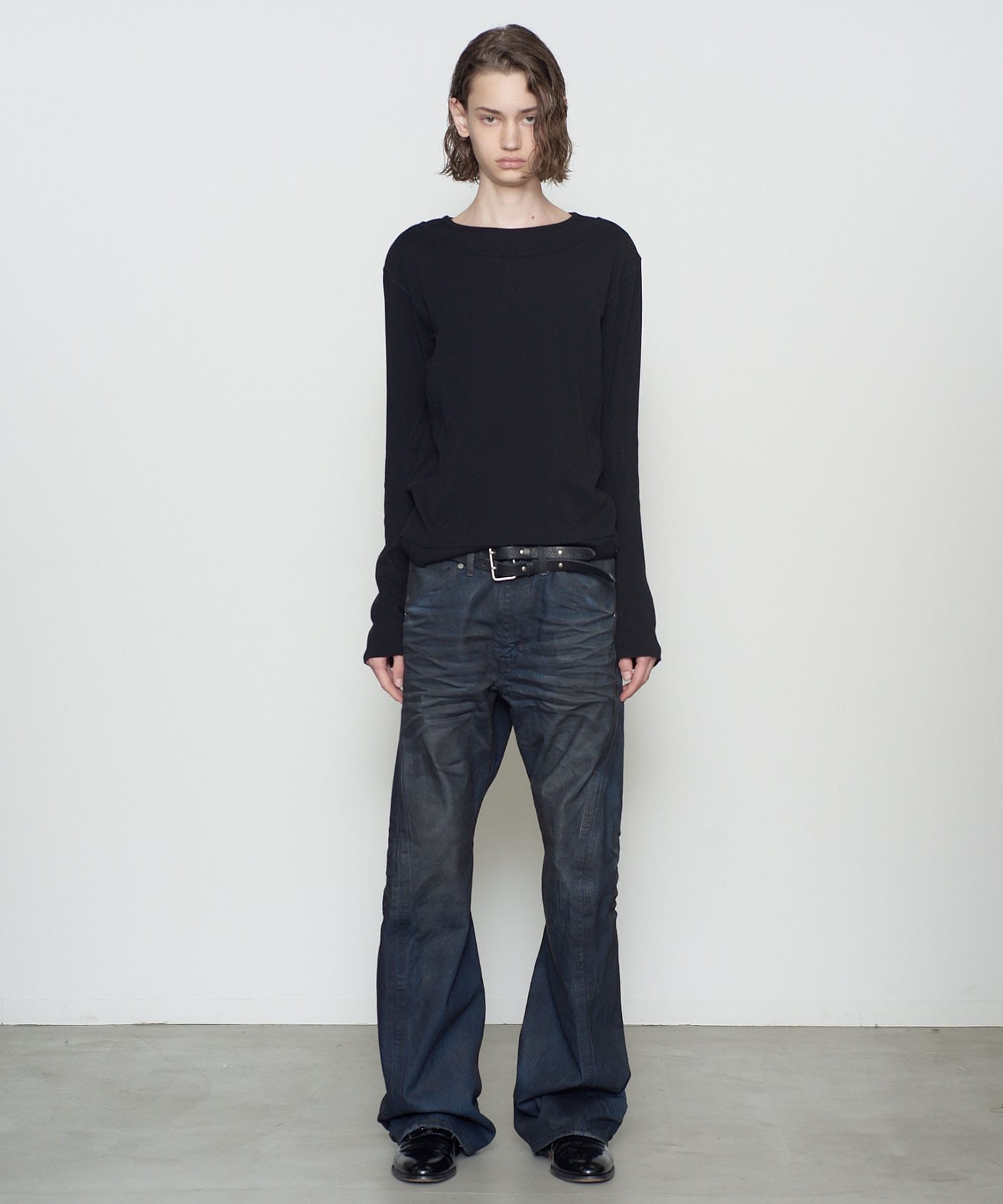 DOUBLE LAYERED LONG SLEEVE T SHIRT NVRFRGT