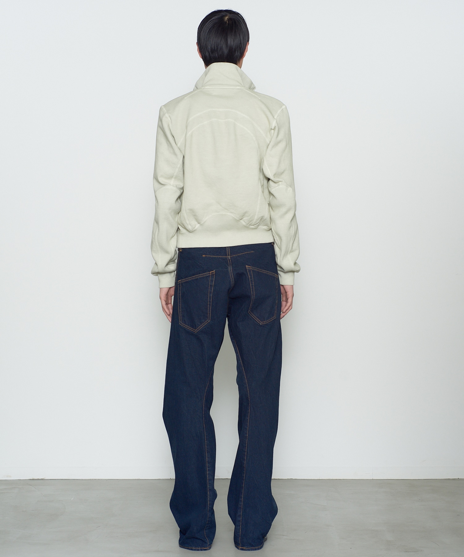 PANELED ZIP UP SWEAT SHIRT NVRFRGT
