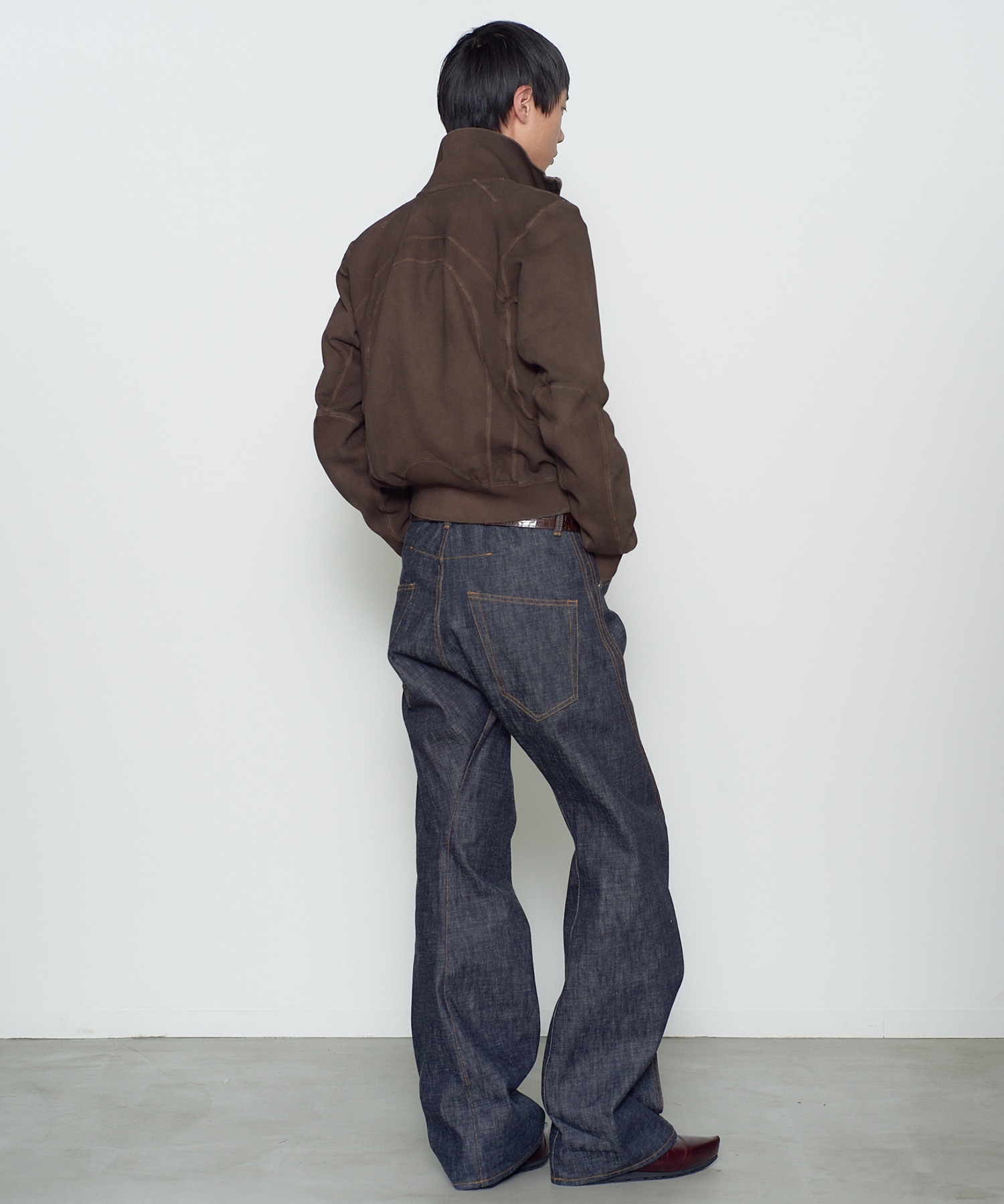 PANELED ZIP UP SWEAT SHIRT NVRFRGT