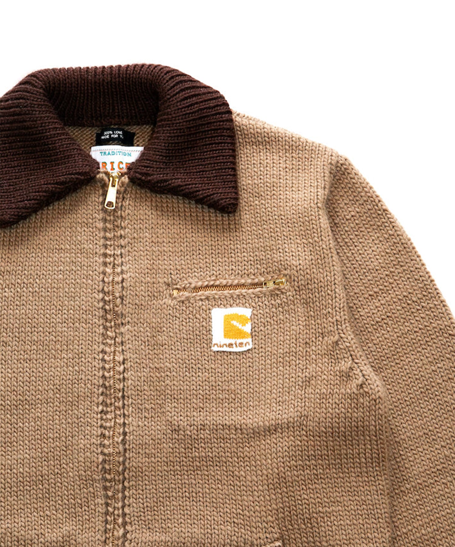 HOME MADE KNITTING DETROIT JACKET RICE NINE TEN
