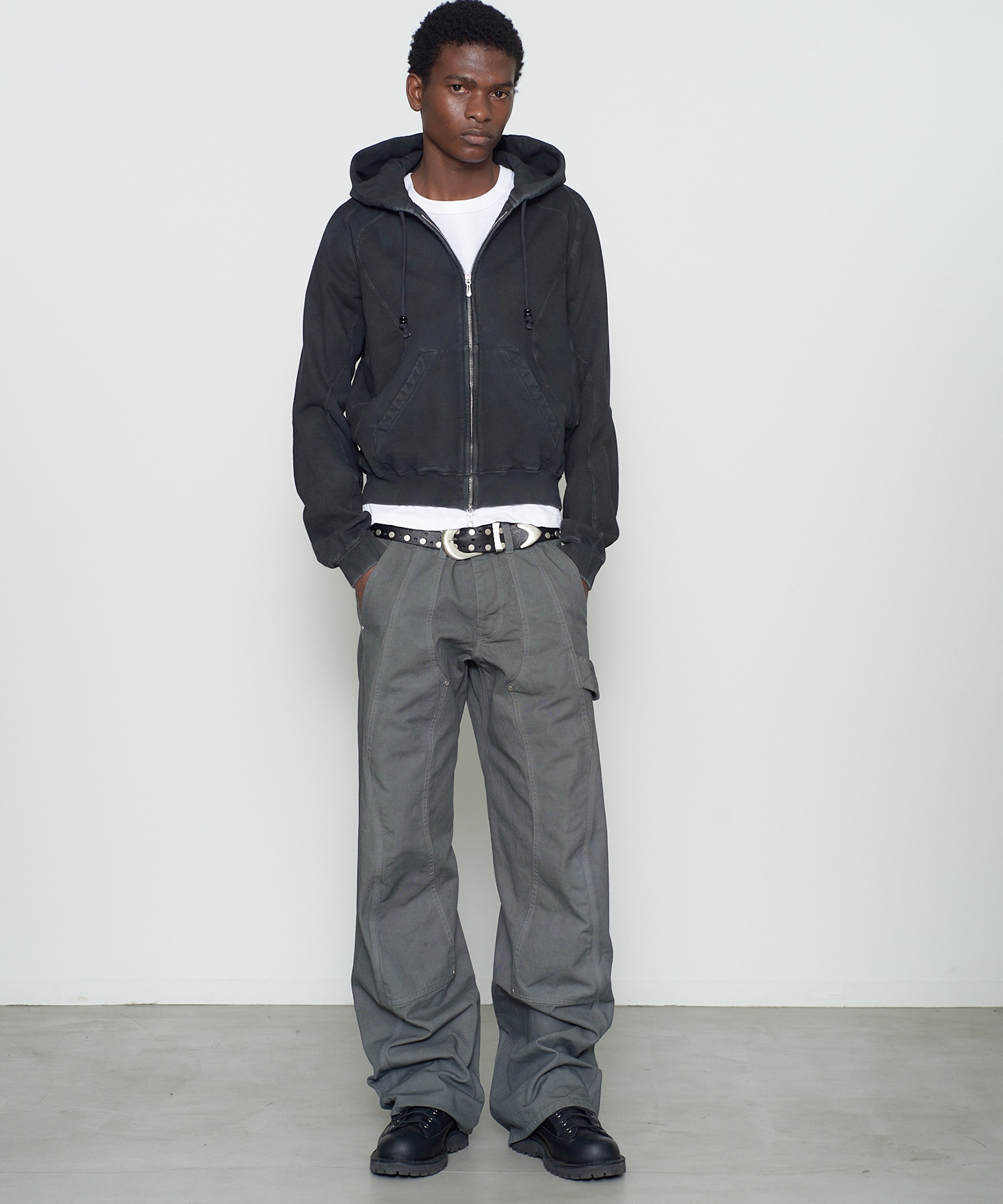 CURVED LEG DOUBLE KNEE WORK PANTS NVRFRGT