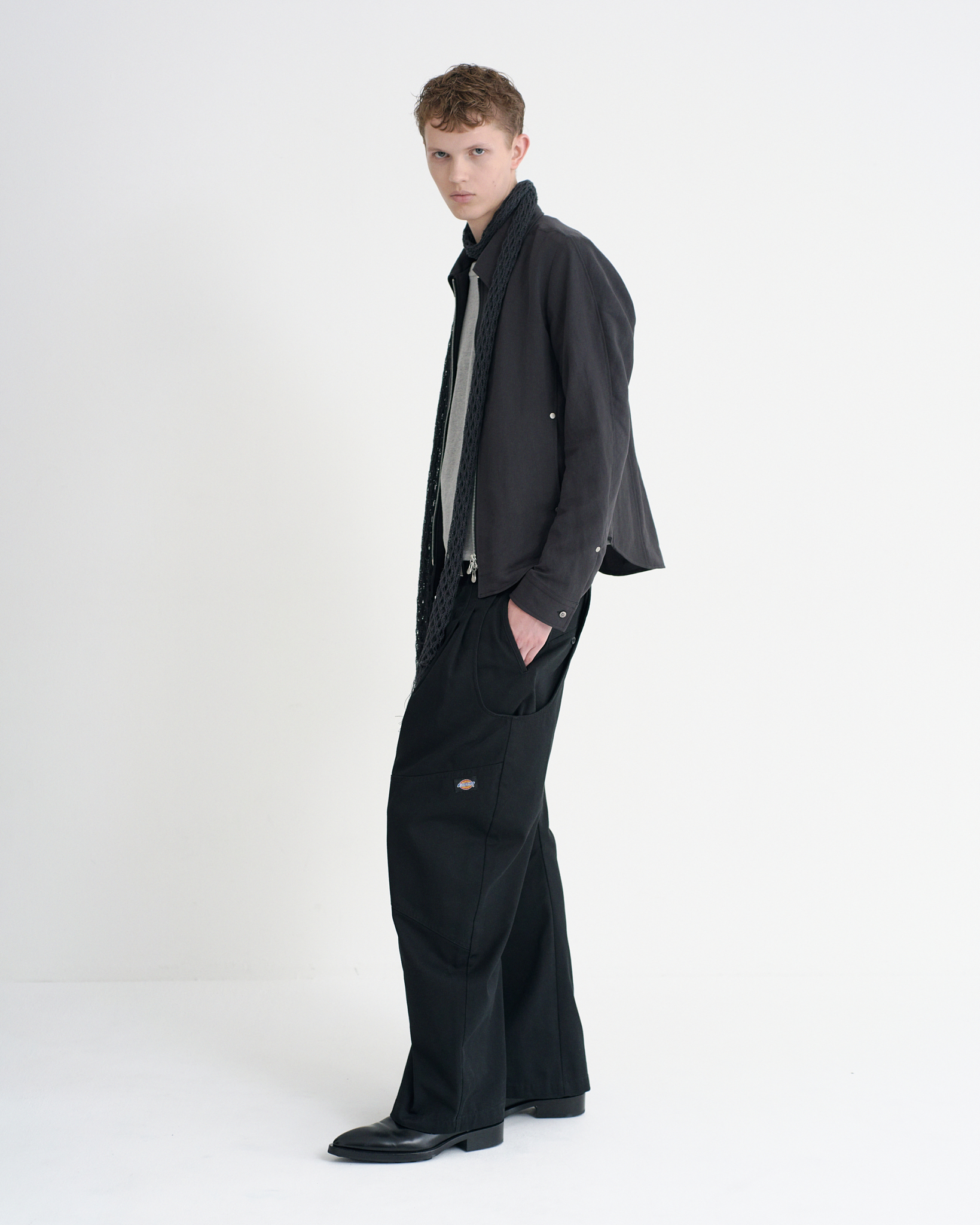 Dickies×NVRFRGT DOUBLE KNEE CURVED LEG UTILITY WORK PANTS NVRFRGT