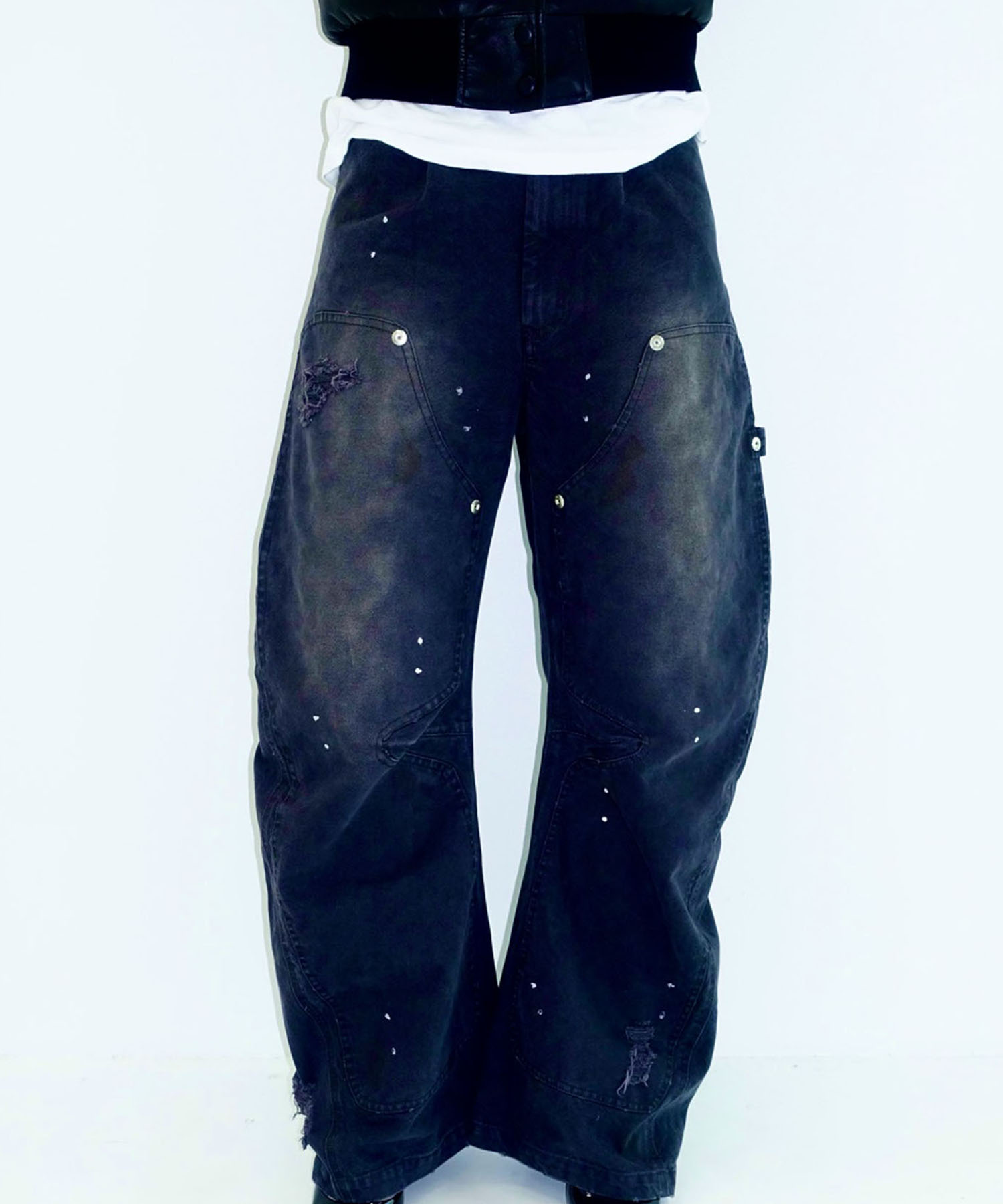 KOWGA×duck double knee curved pants CONZ
