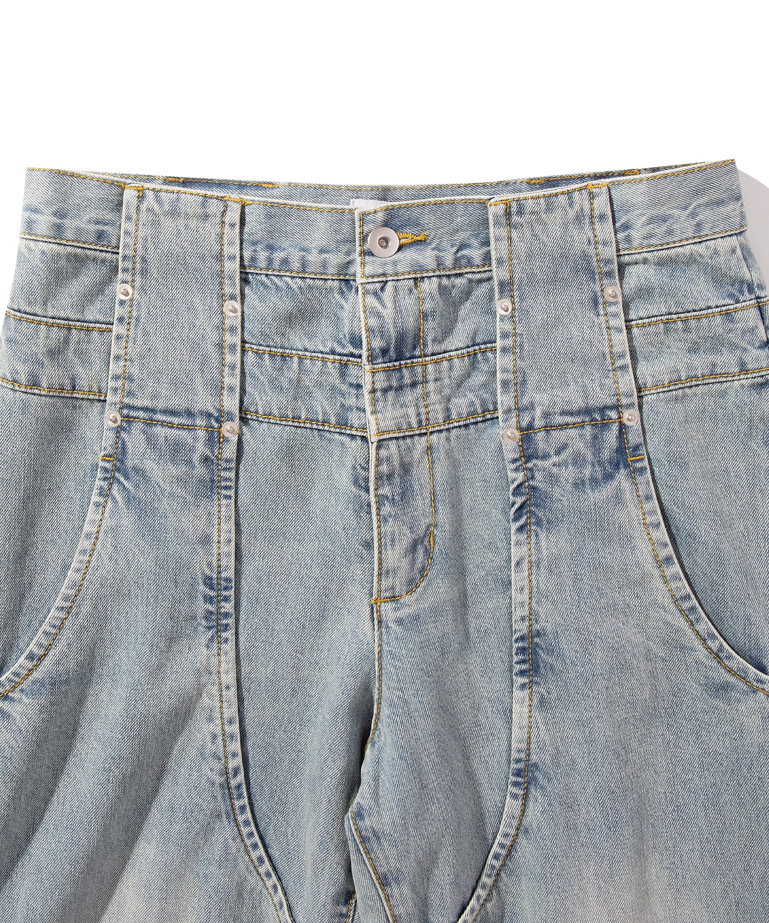 LAYERED WAIST FLARE DENIM GOAT ESSENCE