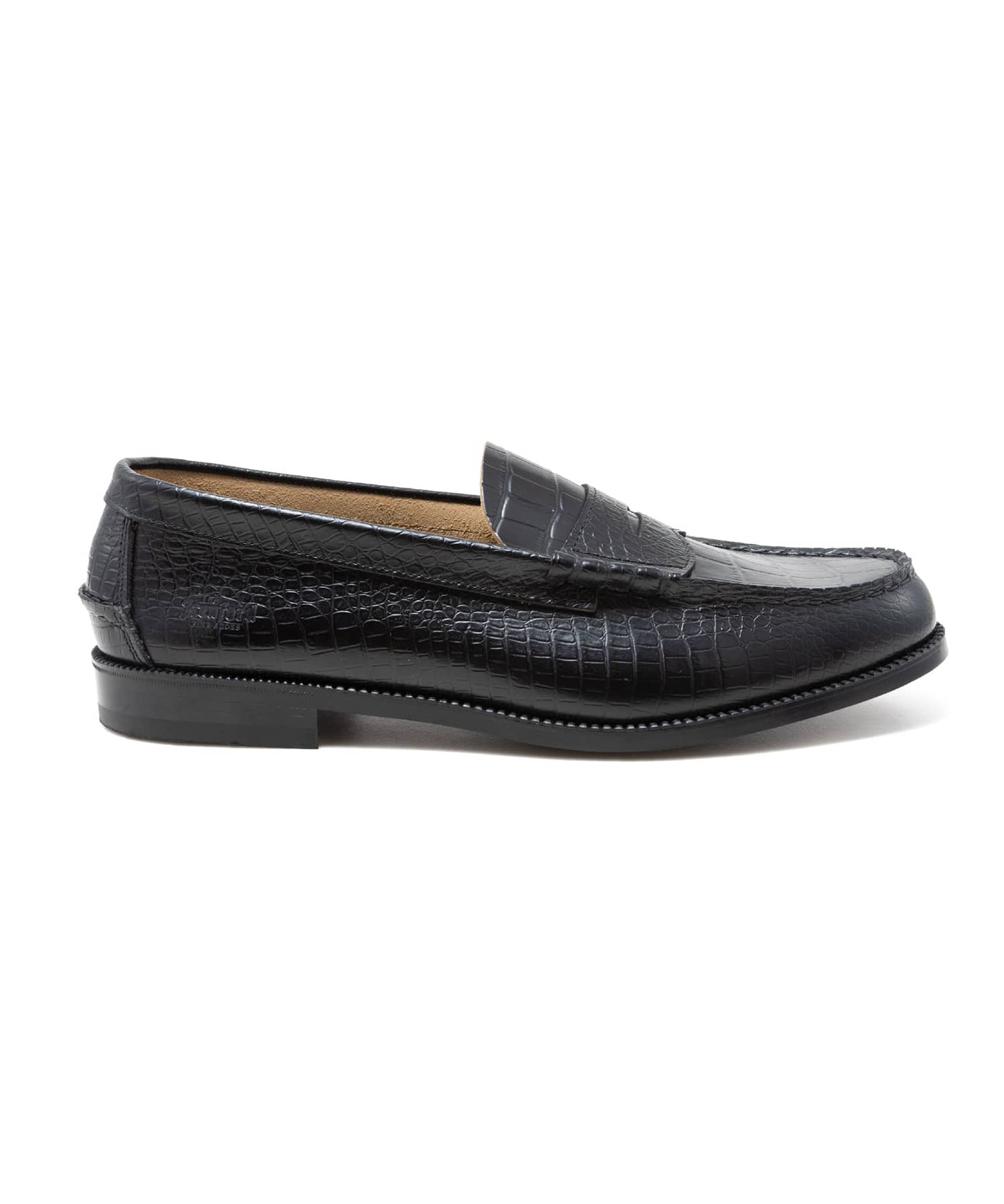 EMBOSSED LOAFERS BLACK CROCODILE COMBI The Kenford FINESHOES