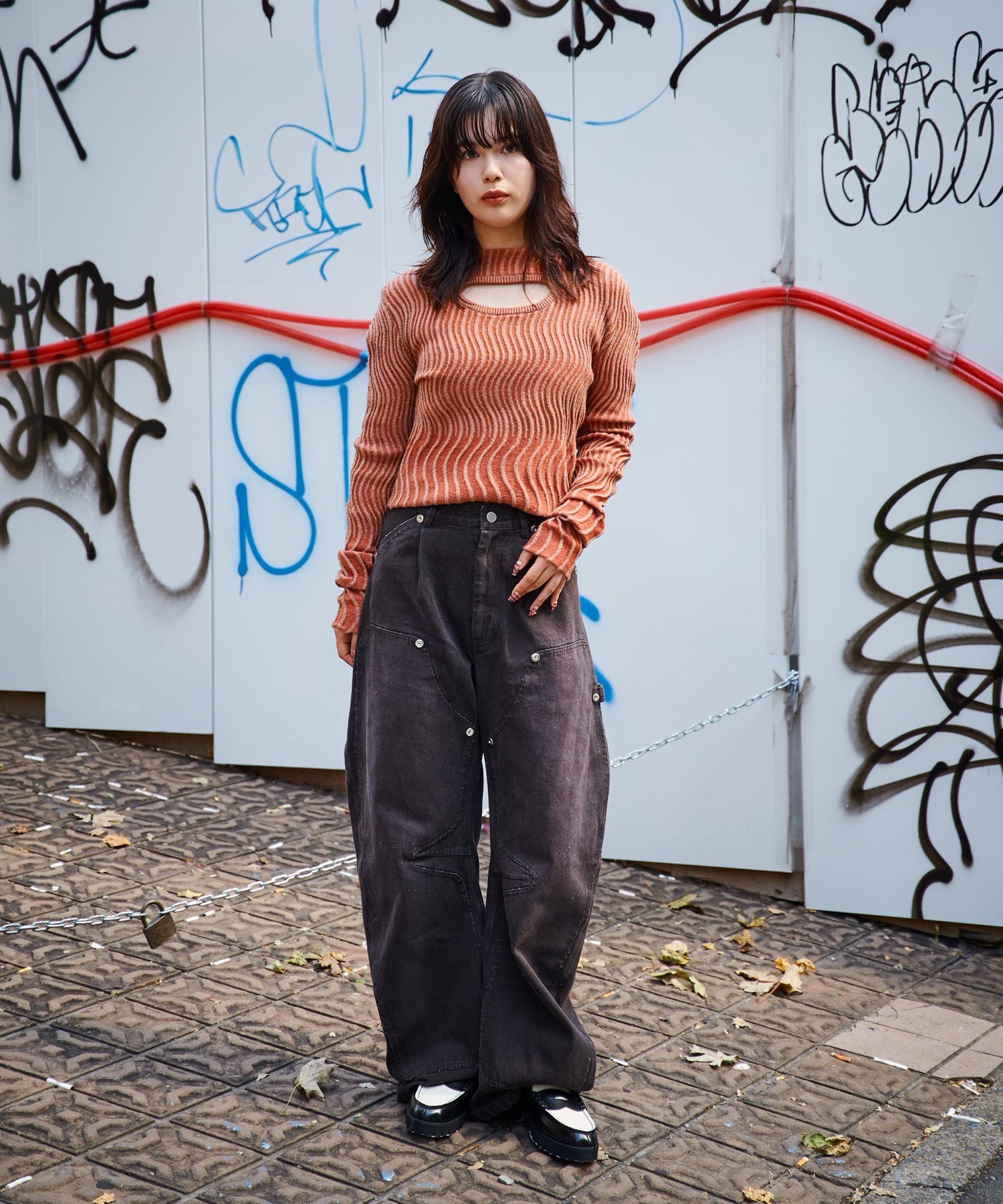 DOUBLE KNEE CURVED LEG JEANS CONZ