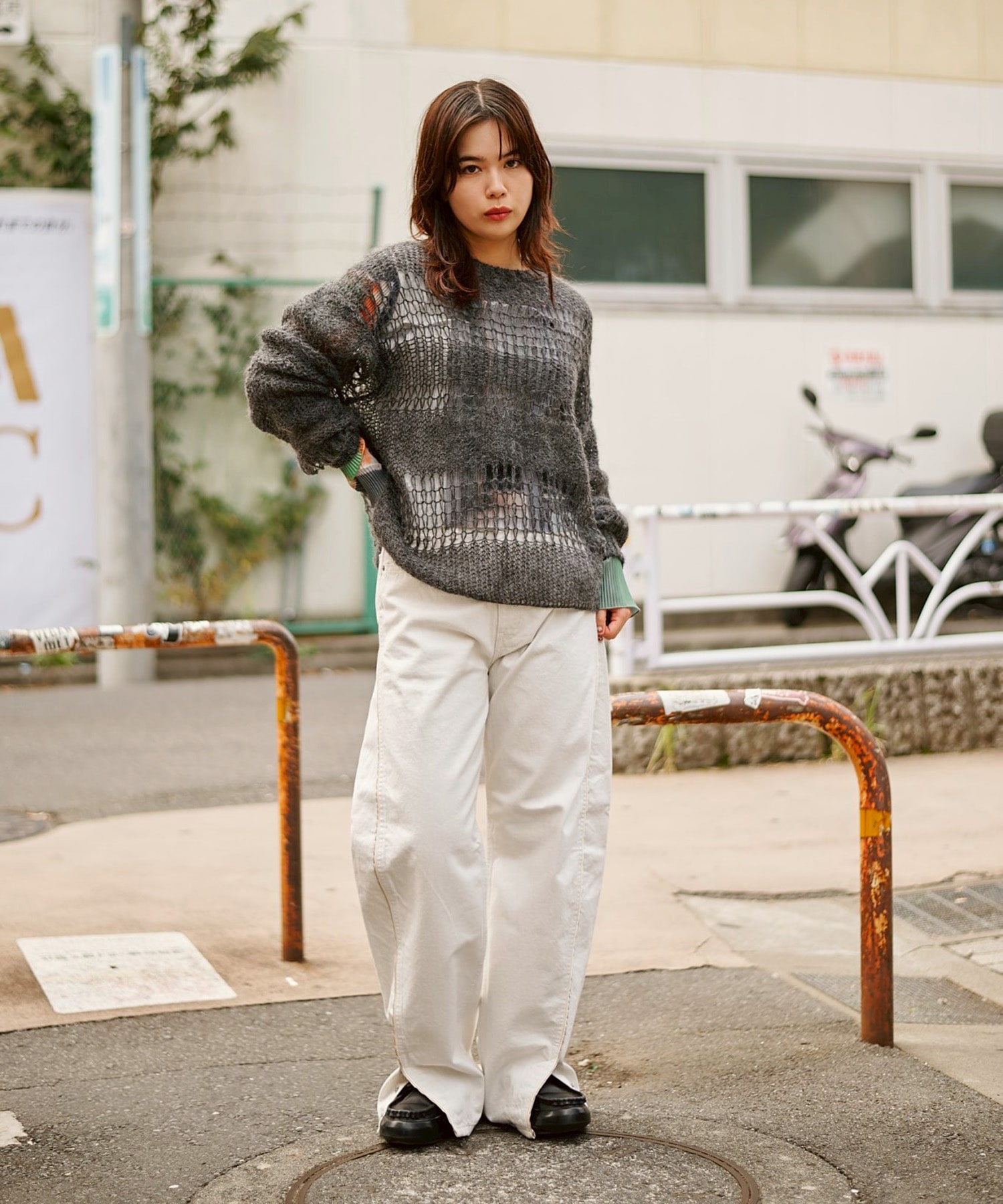 TWIST LINE WASHED STRAIGHT DENIM ANTHEM A