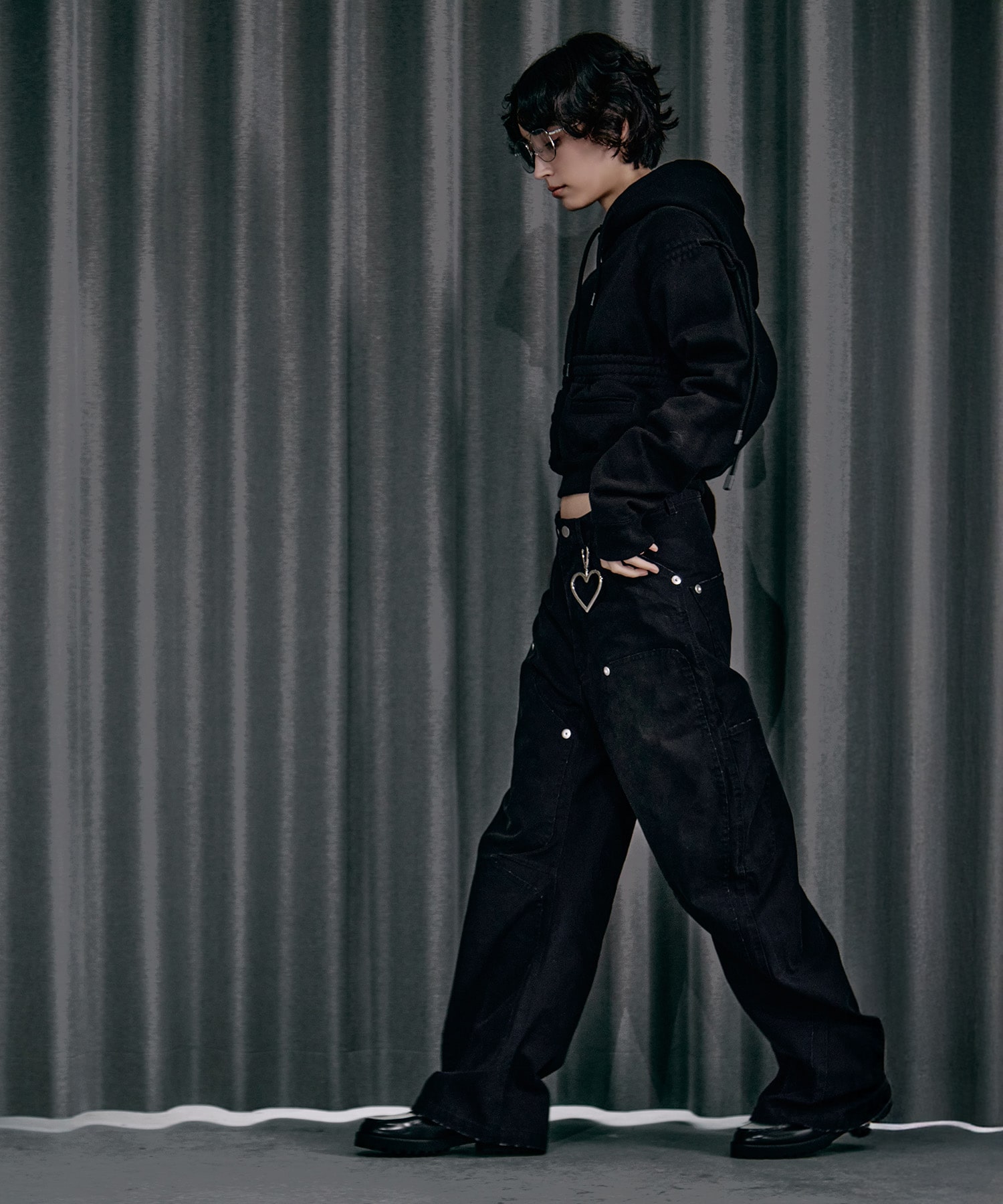 BASICKS×DUCK DOUBLE KNEE CURVED LEG PANTS BASICKS