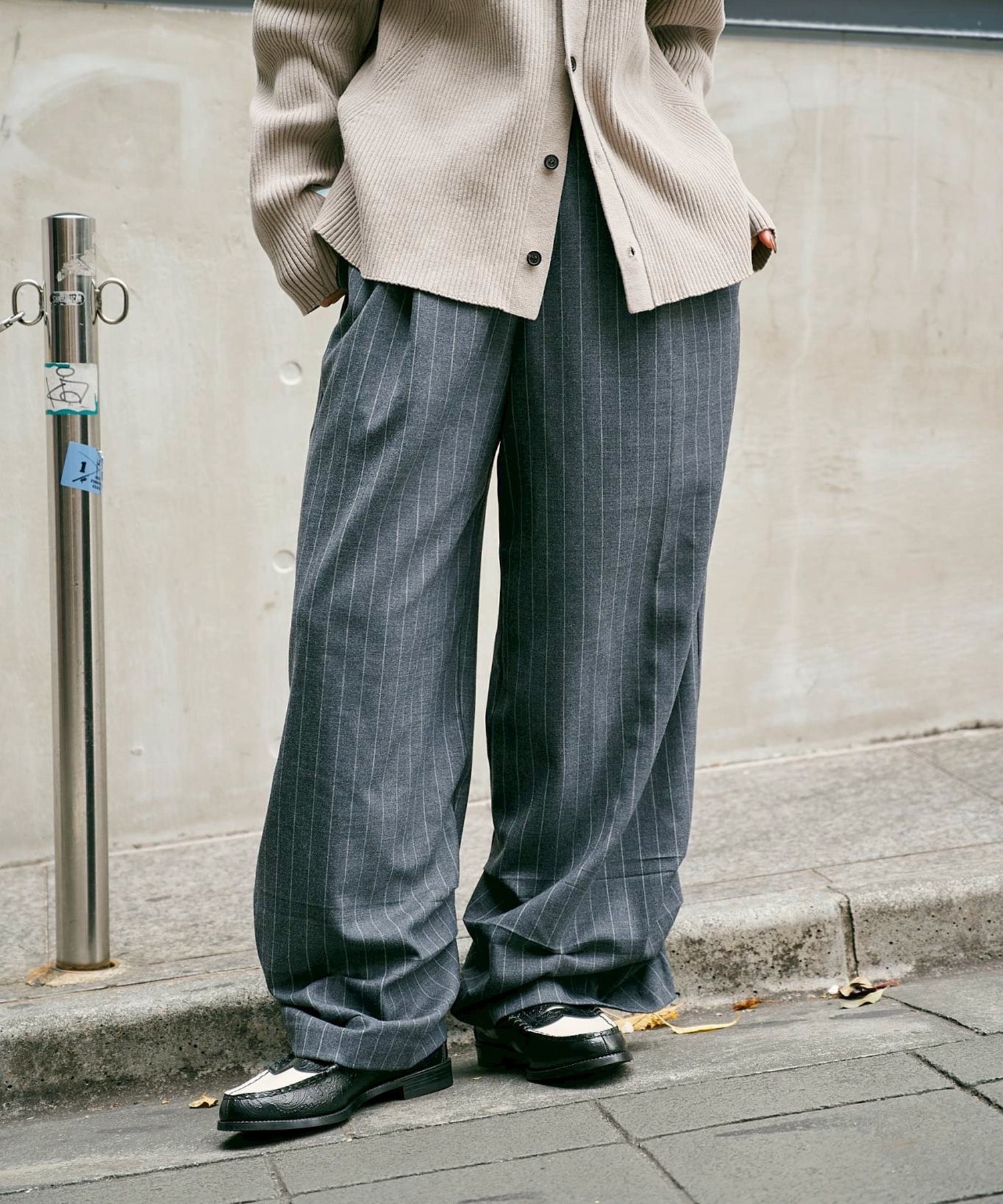 EX.stripe design trousers Knuth Marf