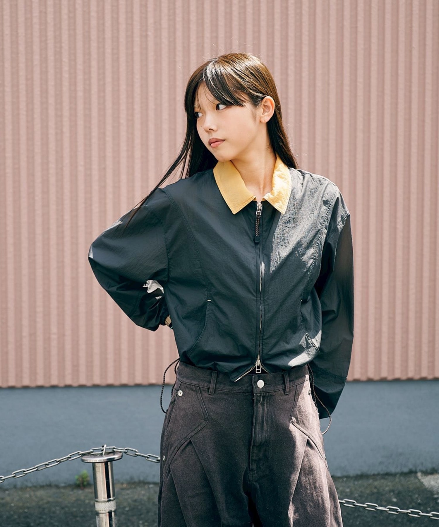 BI-COLOR NYLON BLOUSON CONZ