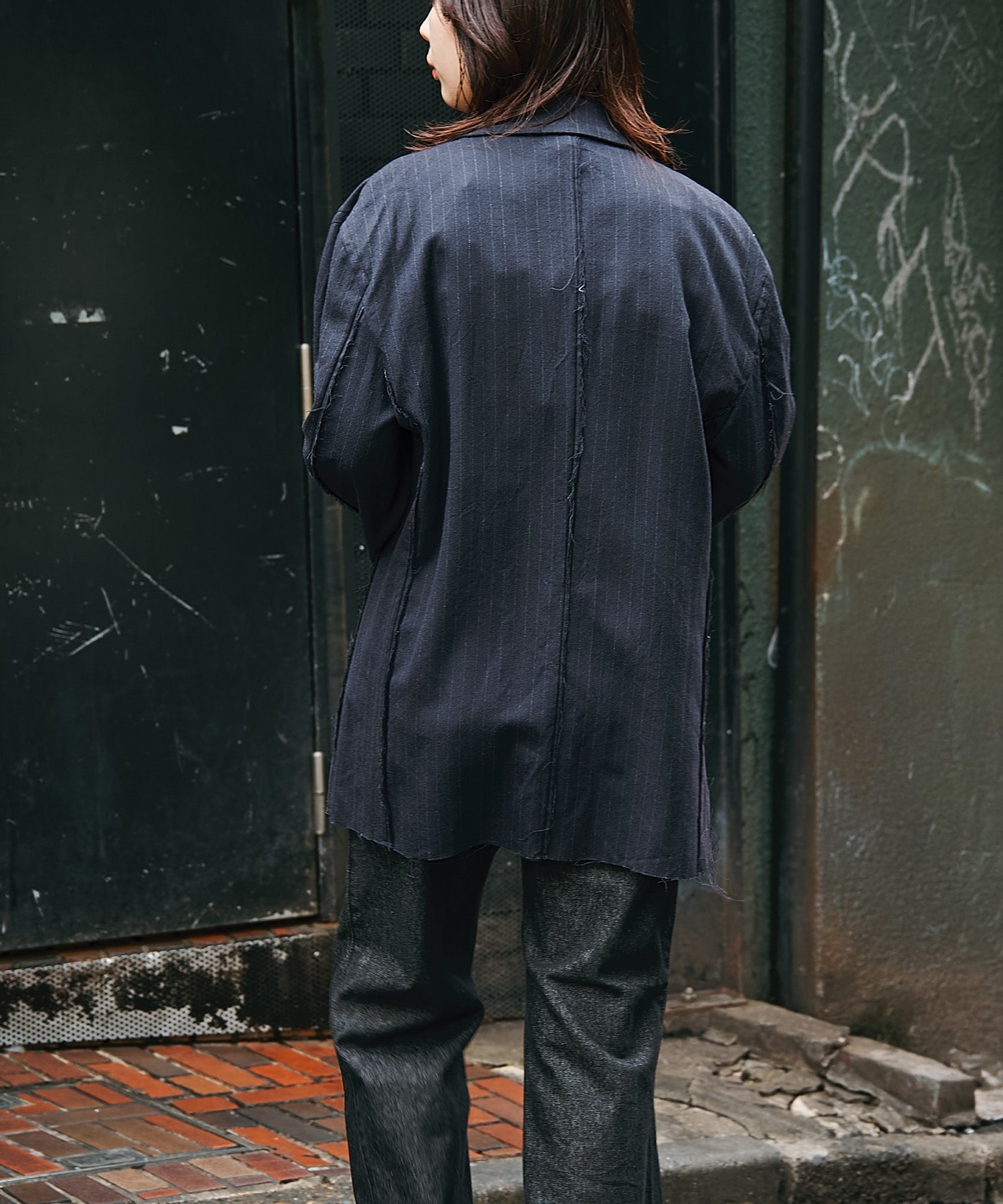 FLANNEL STRIPE BROKEN JACKET ANTHEM A