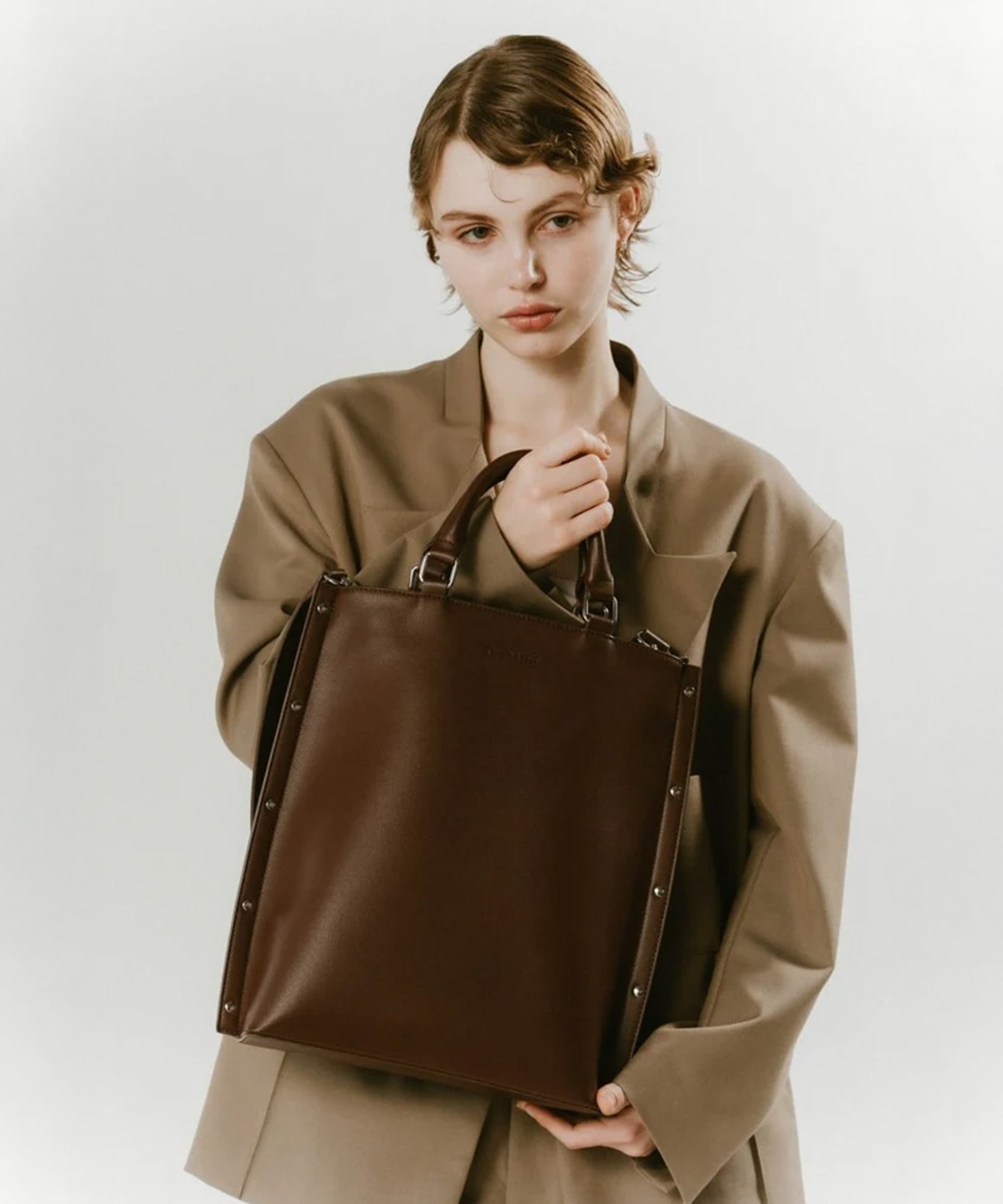 side studs leather bag Knuth Marf