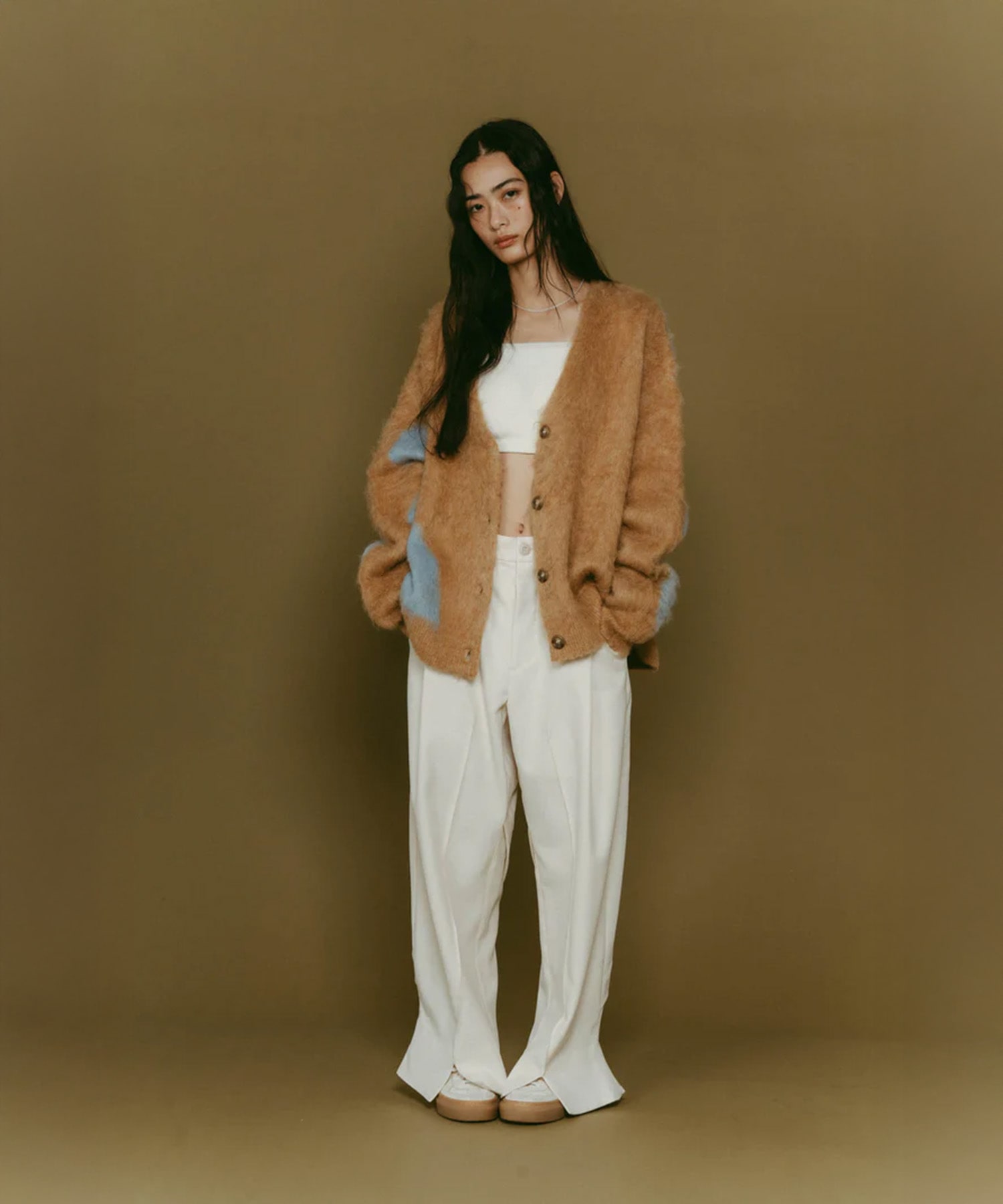 accent mohair cardigan(unisex) Knuth Marf